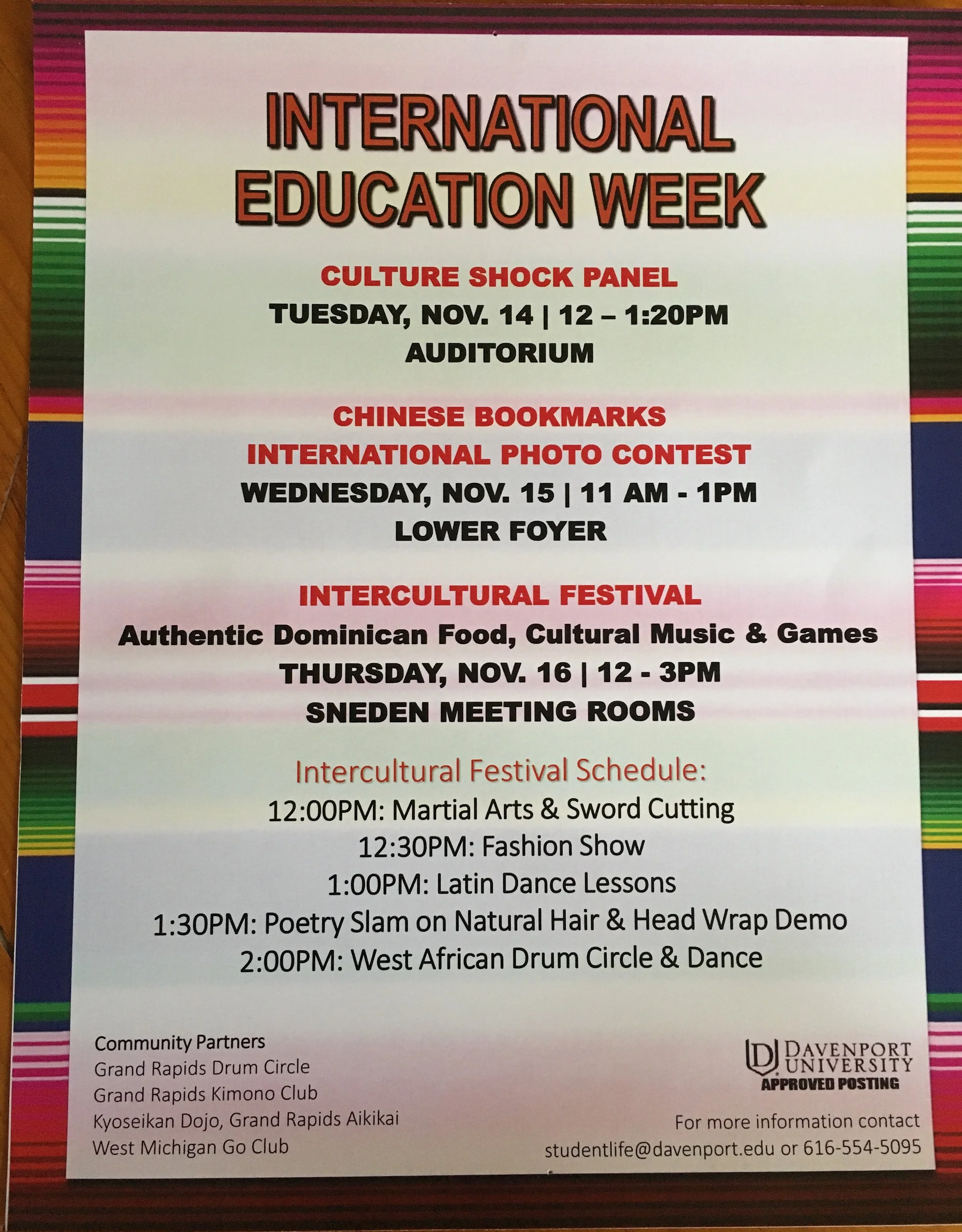 Davenport College International Education Week