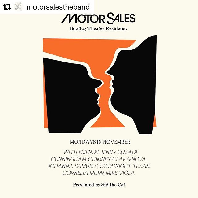 Playing free show tonight w/ @thisisclaranova 9PM in support of @motorsalestheband residency at @bootlegtheater ! @chimneyisme also playing .. come out! I said it's FREE!! #Repost @motorsalestheband with @get_repost
・・・
2nd Residency show is tomorrow
