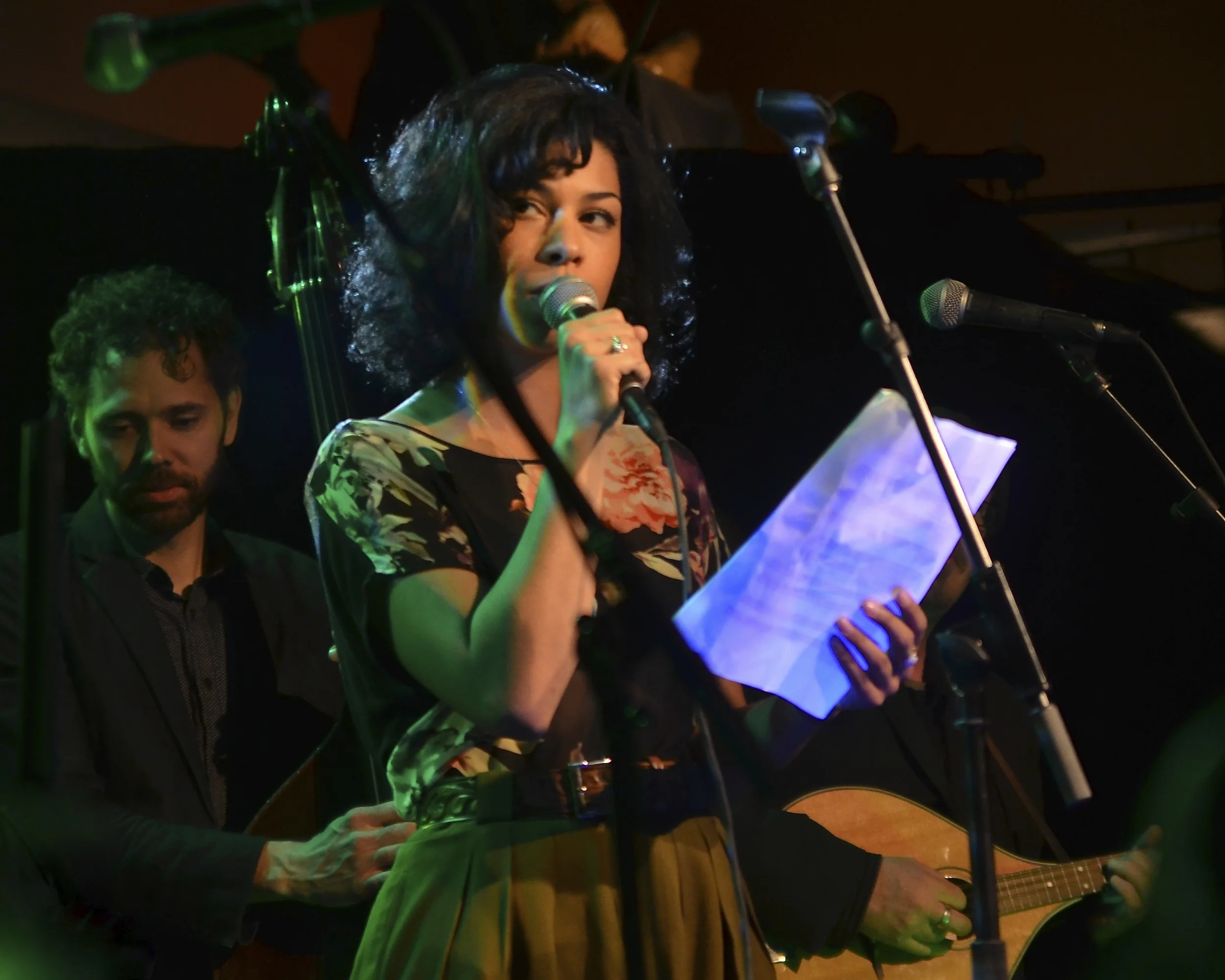 We were lucky enough that Monica Martin was in town for St Patrick's Day, 2015. So she stopped by and sang Foggy Dew. Photo by John Connell