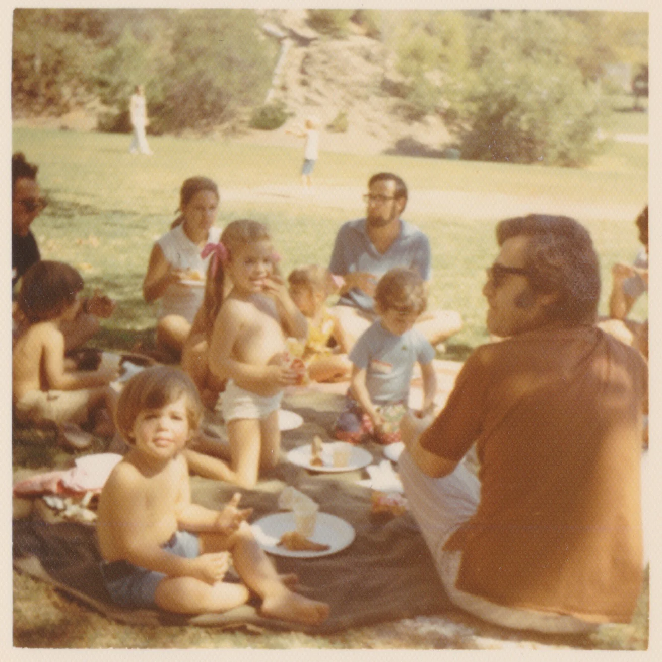 Outdoor picnic when going "topless" was totally acceptable. Kenter Canyon Park/ 70's