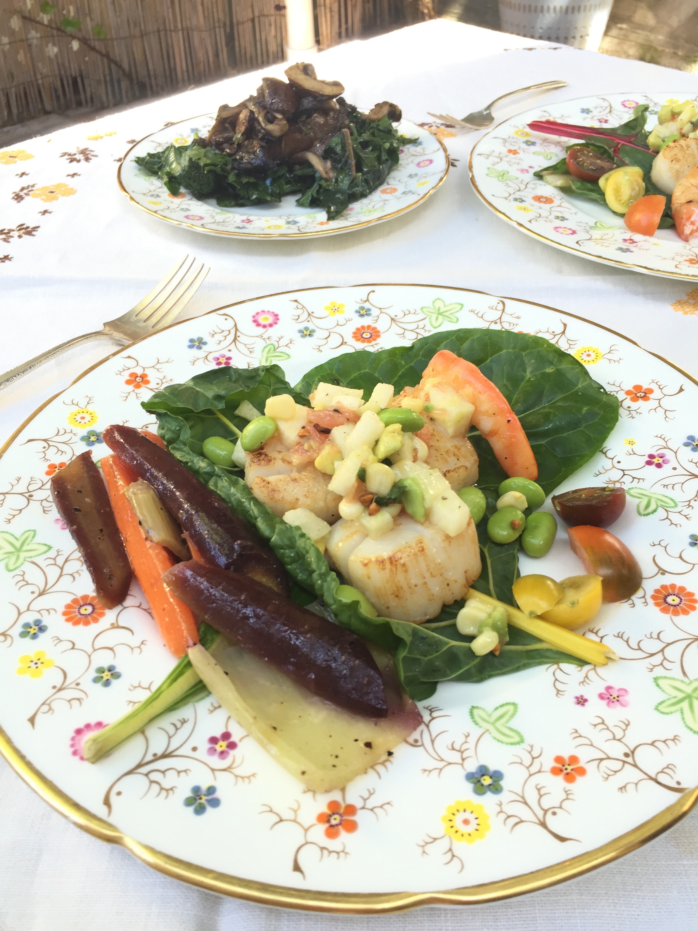 Outdoor patio picnic 2015