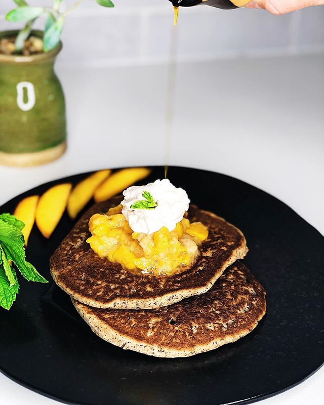 When life gives you dental surgery make pancakes 🥞! That&rsquo;s what they say right? 😋
These delicious buckwheat pancakes 🥞, (yup despite having the word &ldquo;wheat&rdquo; in it you can safely consume BW on a #gfdiet &amp; they are a treat for 