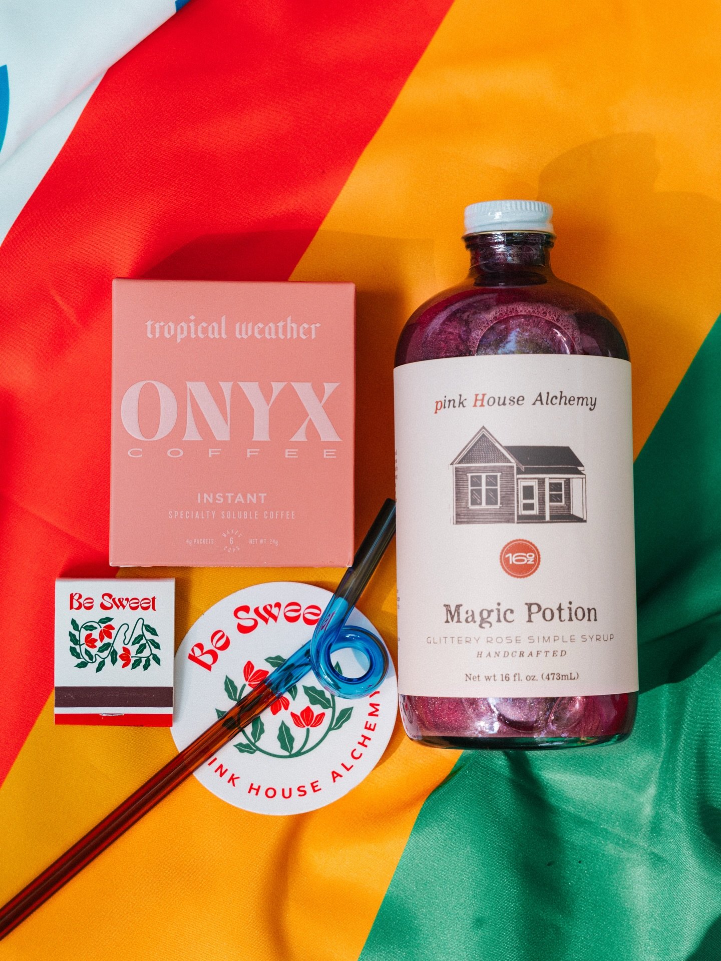 GIVEAWAY 🌈 Pride Month is here and we&rsquo;re celebrating with a select run of our very first coffee kit the &ldquo;Love is Love&rdquo; kit with our infamous pH Magic Potion syrup aka a glitter explosion in a glass and Onyx&rsquo;s &ldquo;Tropical 