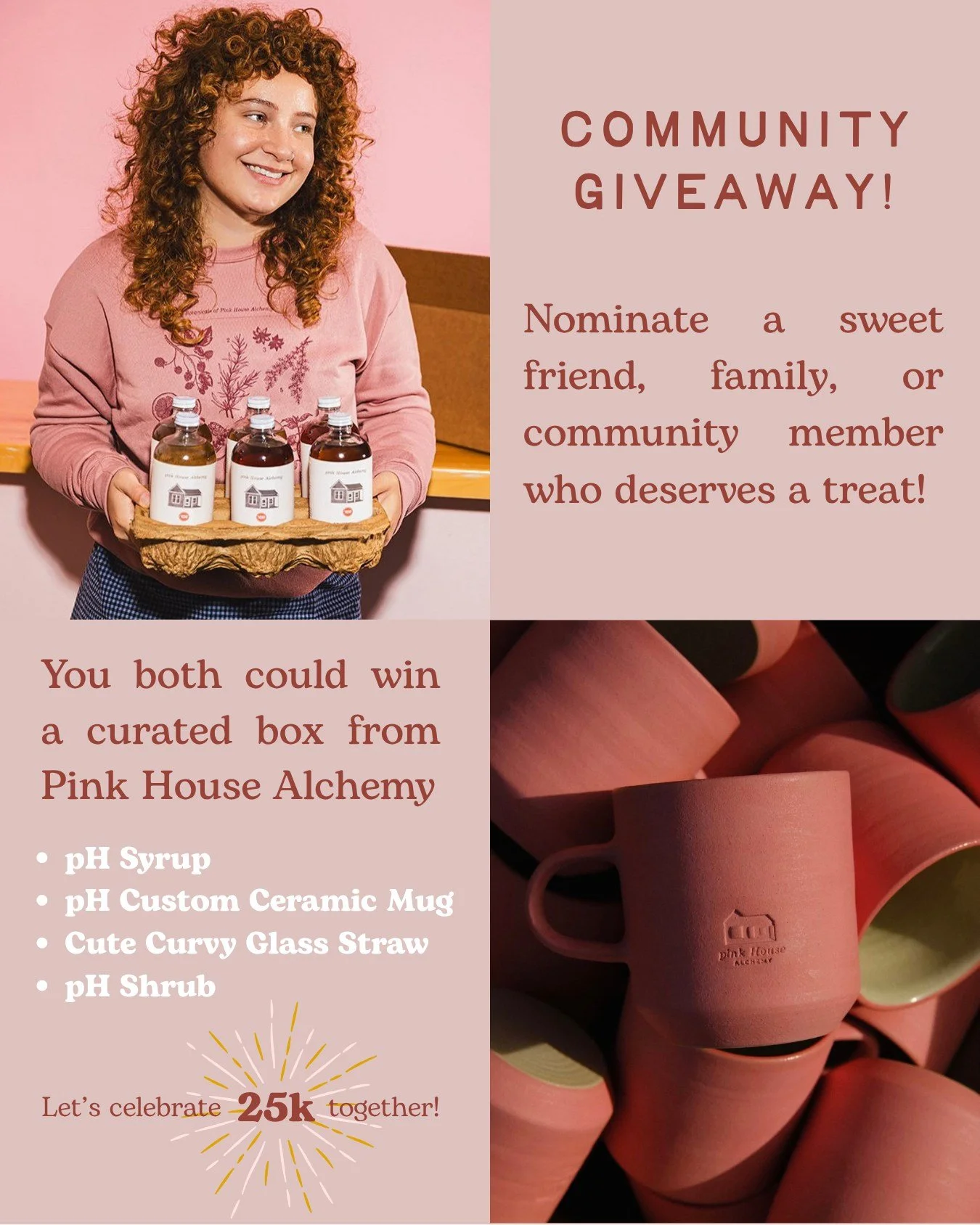 We’re almost at 25K! 🥳 
To celebrate this milestone, we’re launching a Community Giveaway and it’s all about love, gratitude, and treating each other. Nominate someone who deserves a little sweetness! A friend, coworker, neighbor,
