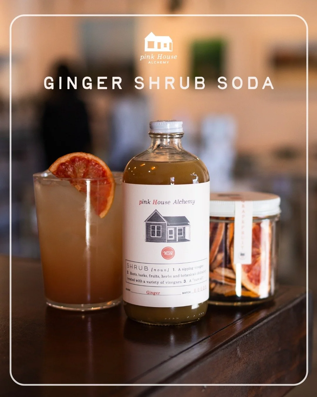 Have you tried Pink House’s Ginger Shrub? 
It’s a perfectly spiced, complex rush of zesty zing and pairs superbly with falling leaves and golden days. 
Tingle your taste buds with this vinegar-based, whole botanical, small batch marvel.