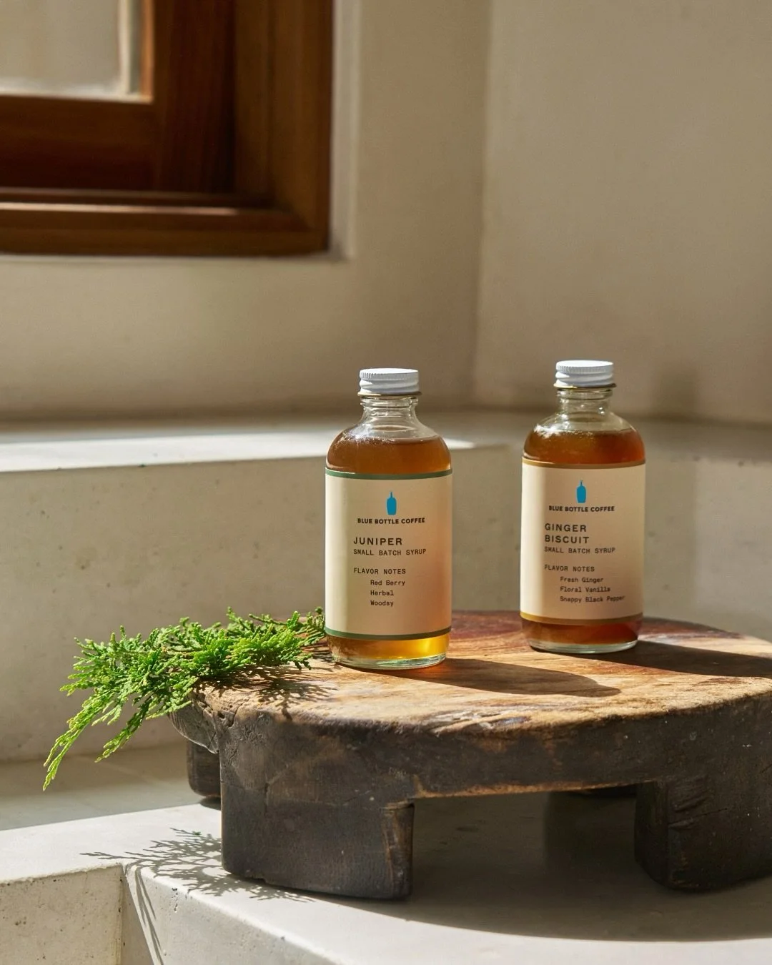 We are thrilled to announce that, for the first time ever, you can bring home the Pink House Alchemy syrups used exclusively by Blue Bottle Coffee in their cafe drinks. 

Our Juniper Syrup &mdash; used in Blue Bottle&rsquo;s Winter Latte &mdash; and 