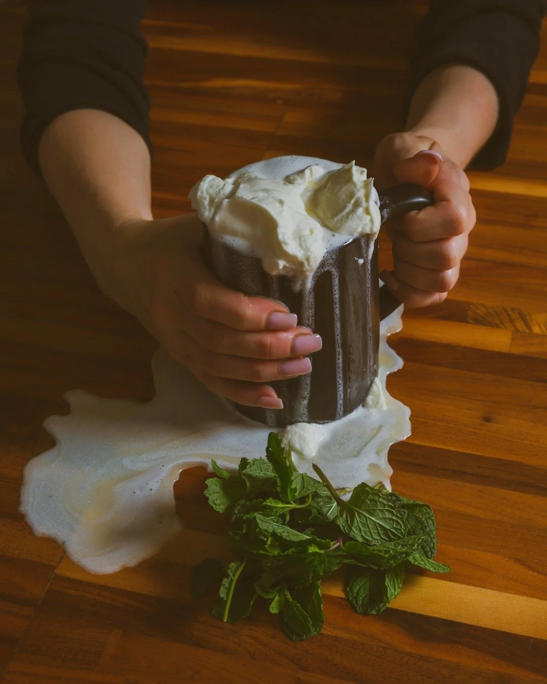 Celebrate National Cocoa Day with this fresh take on winter&rsquo;s rich, warm, sweetness featuring the bright zip only real-ingredient, small-batch, farm-to-bottle syrup can impart. 

Pink House Fresh Mint syrup, with its trio of mint varietals, sin