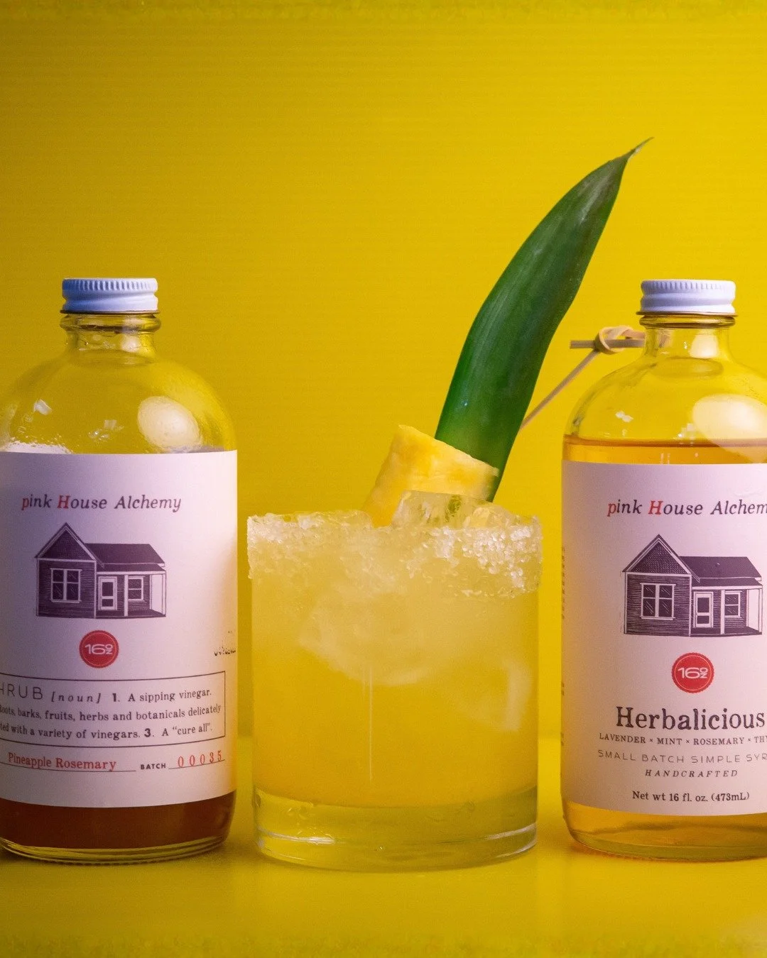 THE DAISY MARGARITA
*make it a mocktail with an n/a spirit or leave out the tequila altogether &amp; top with bubbly water instead!

1 oz pH Pineapple Rosemary shrub
.75 oz pH Herbalicious syrup
2 oz silver tequila or n/a tequila
1 oz fresh lime juic