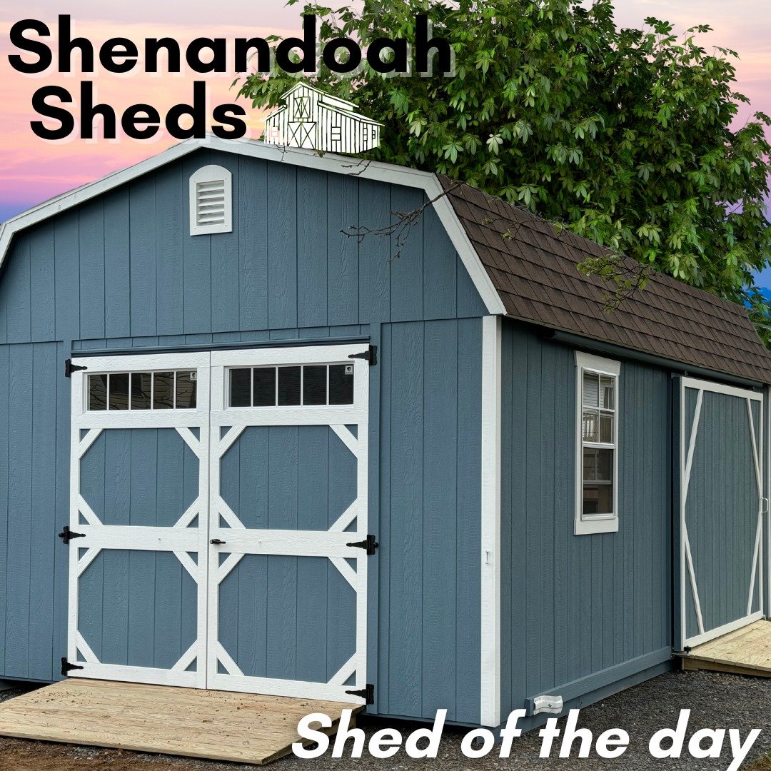 Shed of the Day!

Today, we are featuring this 12x20 Amish-built barn delivered to Joseph &amp; Mary in Bunker Hill, WV.  It came with 7-foot double doors with trans glass, an 8-foot slider door, a bench, a loft, two windows, and two ramps.  Just lik