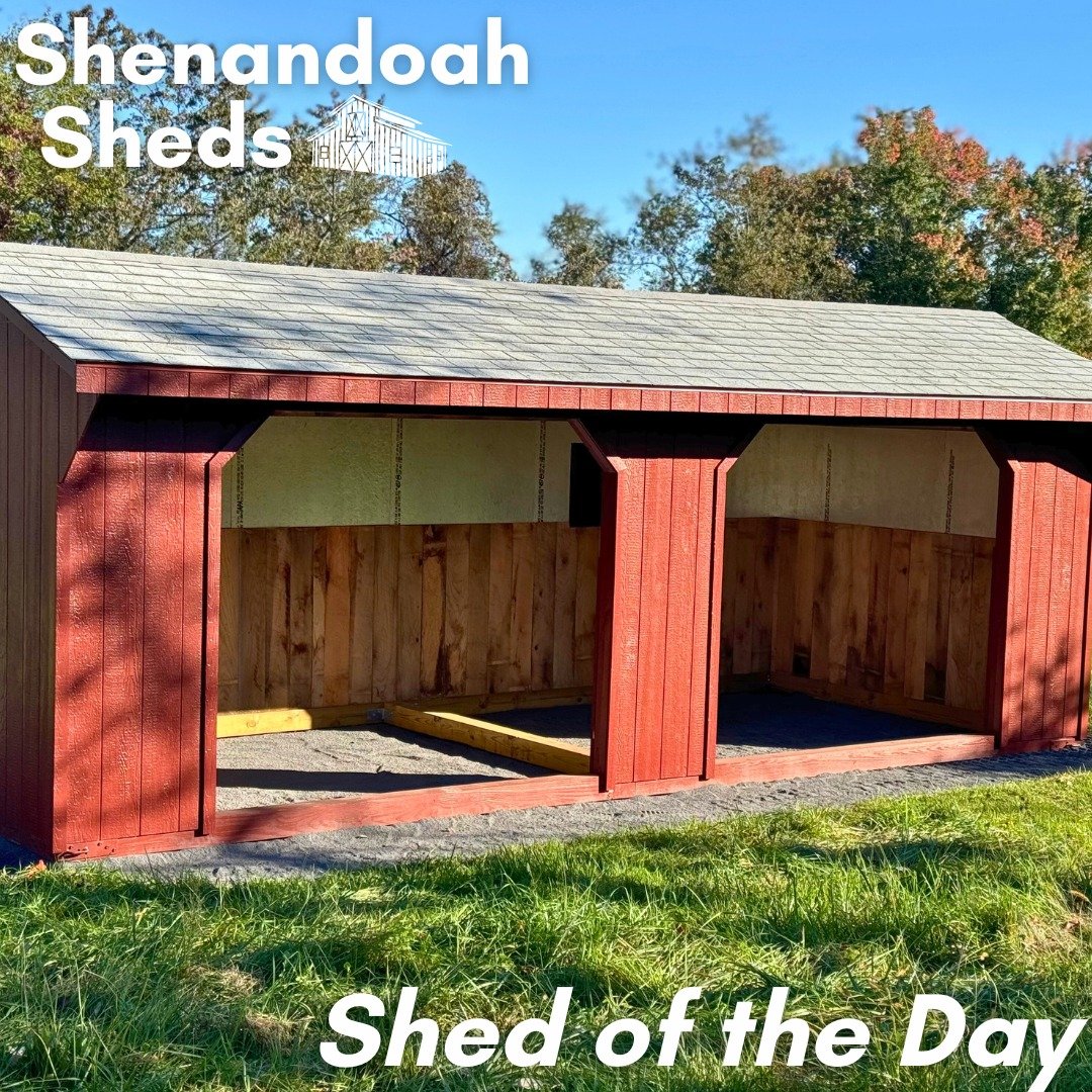 Shed of the Day!

Today, we are featuring this Amish-built 10x24 Run-In delivered to Taryn in Purcellville, VA. It came with two openings, two hatches, 4-foot oak kickboards, a 30-year shingle roof, and 50-year T1-11 smartboard siding with silverback