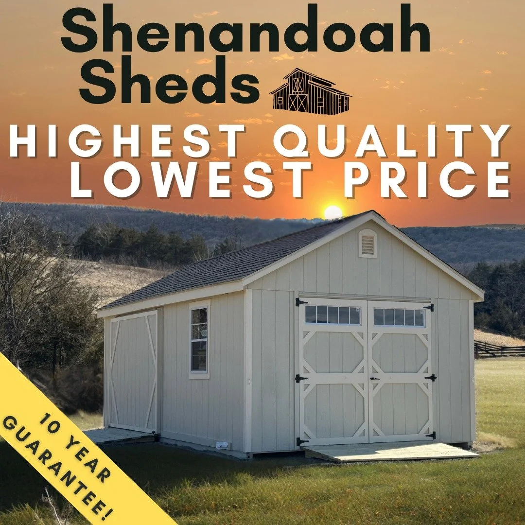 Shenandoah Sheds' Fall Sale is Here! 

As cold weather approaches, now is the time to prepare your property for fall and winter with a high-quality Amish-built shed or barn from Shenandoah Sheds, all at the lowest prices of the season. 

At Shenandoa