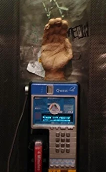 Hand and Pay Phone. H: 9” Unfired Clay; Seattle.