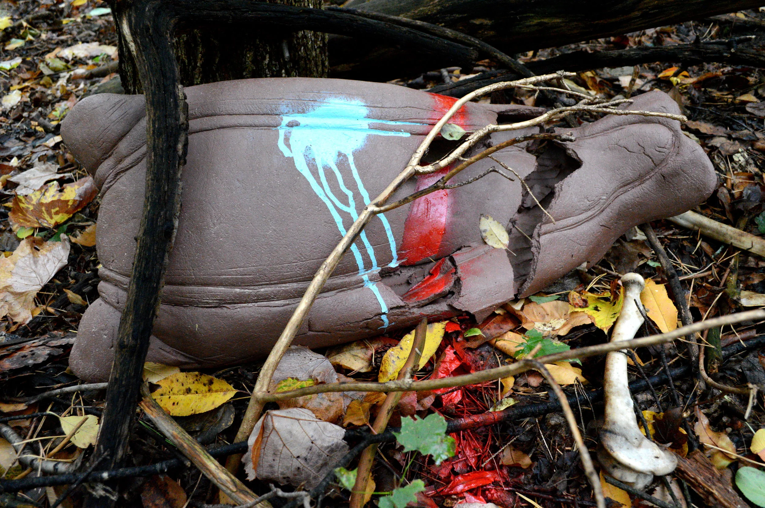  Cocuzza Seed. L 24" Unfired Clay, Paint; Michigan.. 