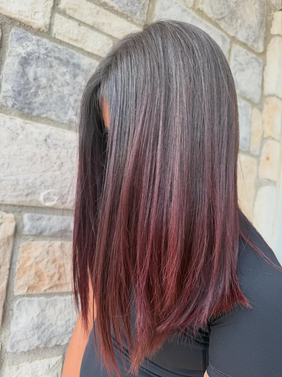 Kelsie's client for a dimentional highlighting, client has a stunning hair color