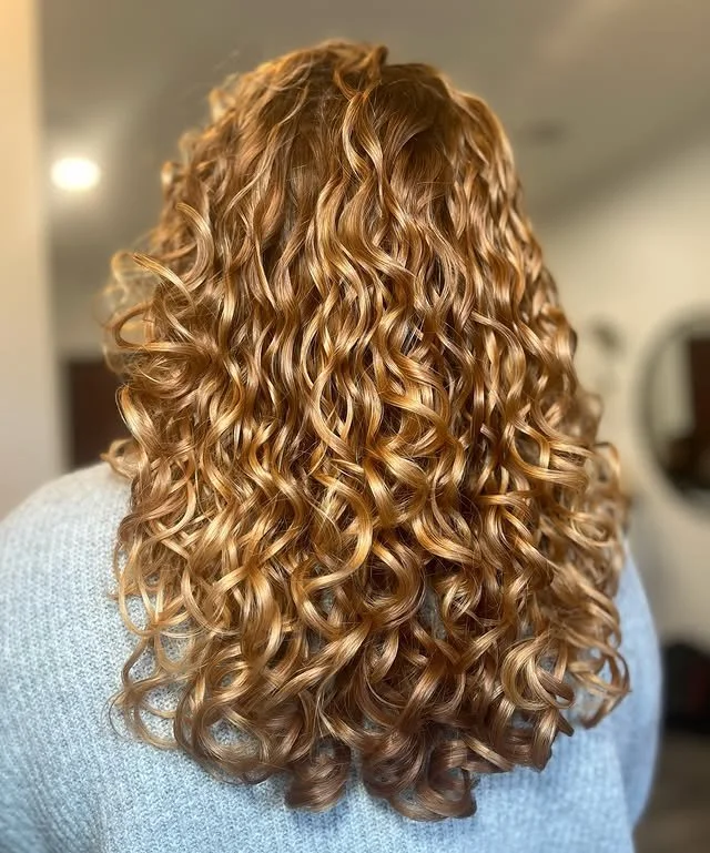 After photo of a color and cut at Siren revealing vibrant color with expertly shaped ends.