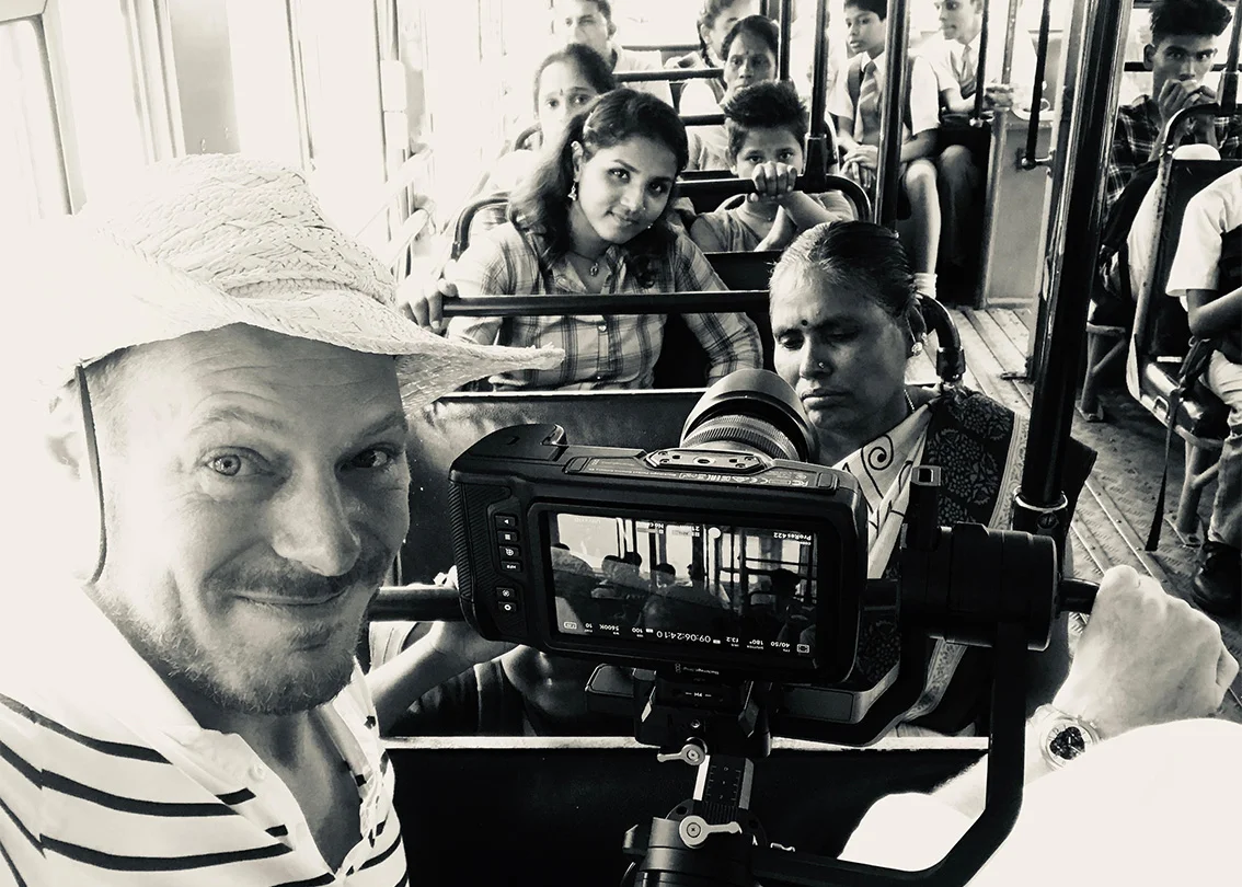 Filming on a bus in Mumbai. Before the commotion… Not to be repeated again in hurry..