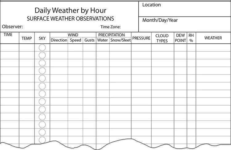Surface Weather Observation Form — Weather Briefing, L.C.