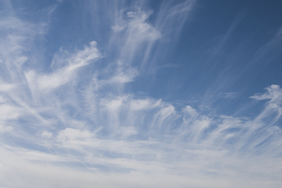 Cirrus floccus with fall streaks