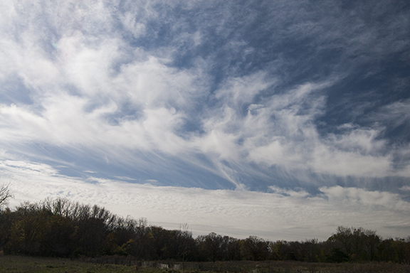 Cirrus floccus with fall streaks