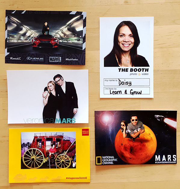Layout samples from corporate and experiential marketing events.