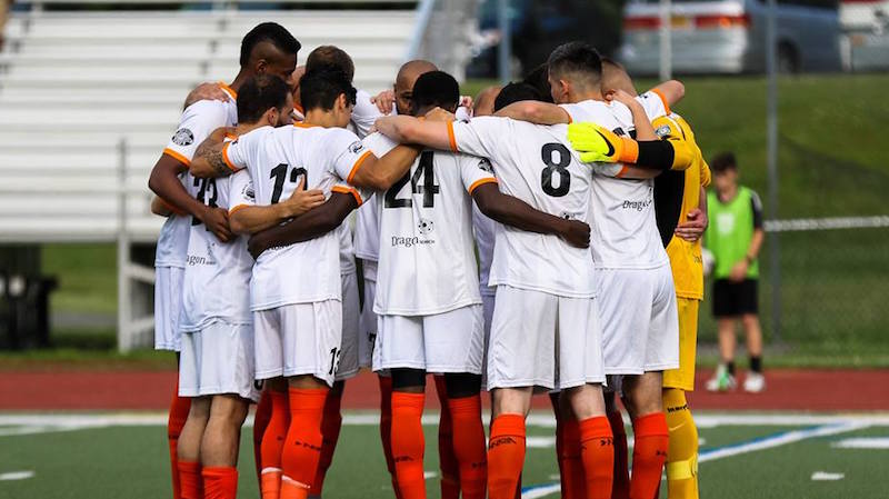 Kingston Stockade FC takes the pitch again on Saturday in New Jersey, as part of the 2017 NPSL Playoffs Powered by Mitre. (Photo by Leanne Keator at Ride The Tide Photography )