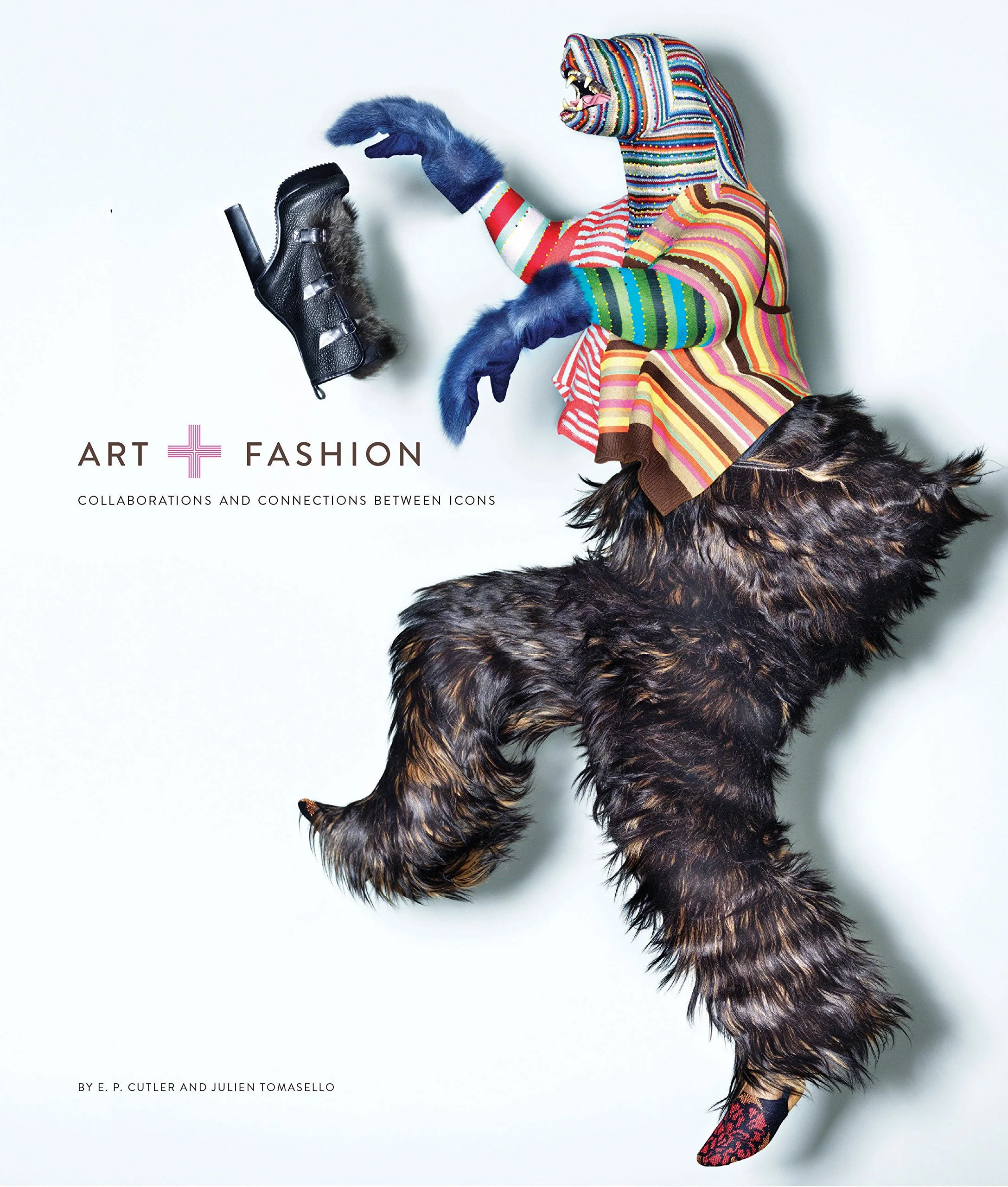 ART + FASHION by E.P. Cutler , Julien Tomasello John Chamberlain + Mary Katrantzou A volume of magnificent proportions, Art + Fashion is as exciting and elegant as the creative partnerships it celebrates. Spanning numerous eras, men and women's fashion, and a wide range of art mediums, these 25 collaborative projects reveal the astonishing work that results when luminaries from the art world come together with icons of the fashion world (including Saint Laurent, Westwood, McQueen).