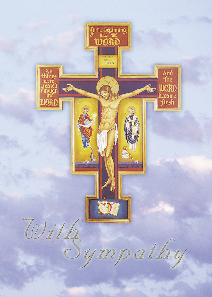 AUGUSTINIAN CROSS SYMPATHY CARD Suggested donation: $10.00 Size: 5x7 This Mass card features the Augustinian Cross of Jesus and adds a prayer on the inside with Augustine’s thoughts on death.