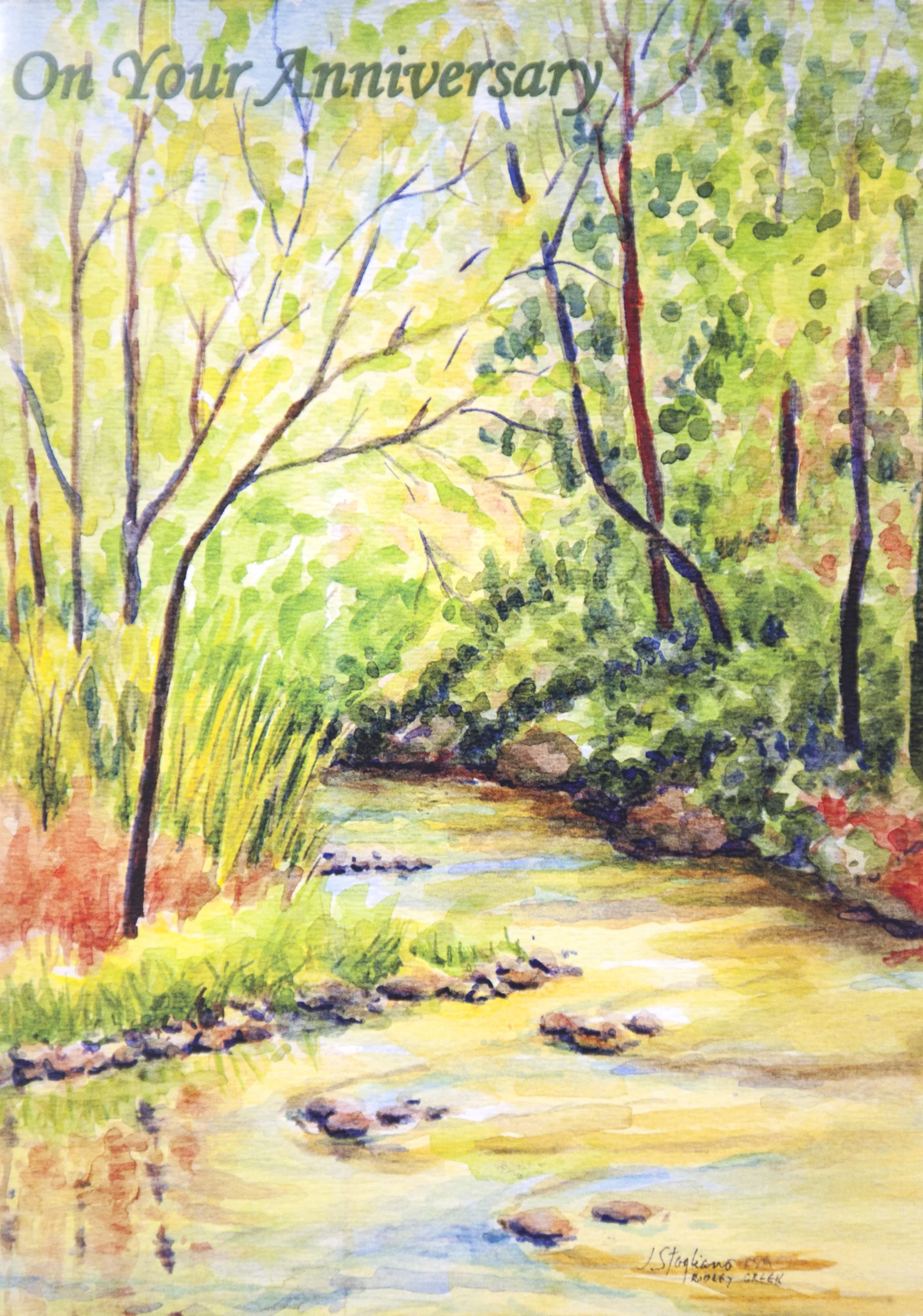 ON YOUR ANNIVERSARY Suggested donation: $10.00 Size: 5 x 7 This Mass card celebrates a wedding anniversary.