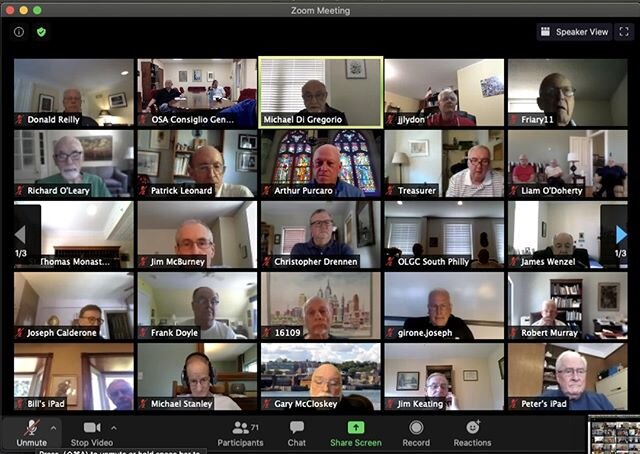 The friars of the Province held their Mid-Chapter via Zoom Conferencing from Tuesday, June 9 through Thursday, June 11. Approximately 85 friars participated in the five 75-90-minute sessions from all of the communities, including friars from Rome, Pe