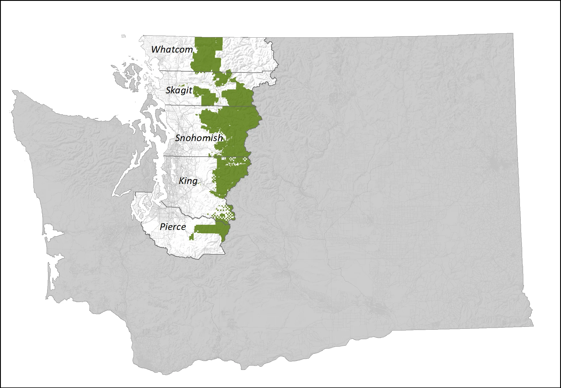 The MBSNF (green) provides enormous value up and down the Emerald Corridor (white). 