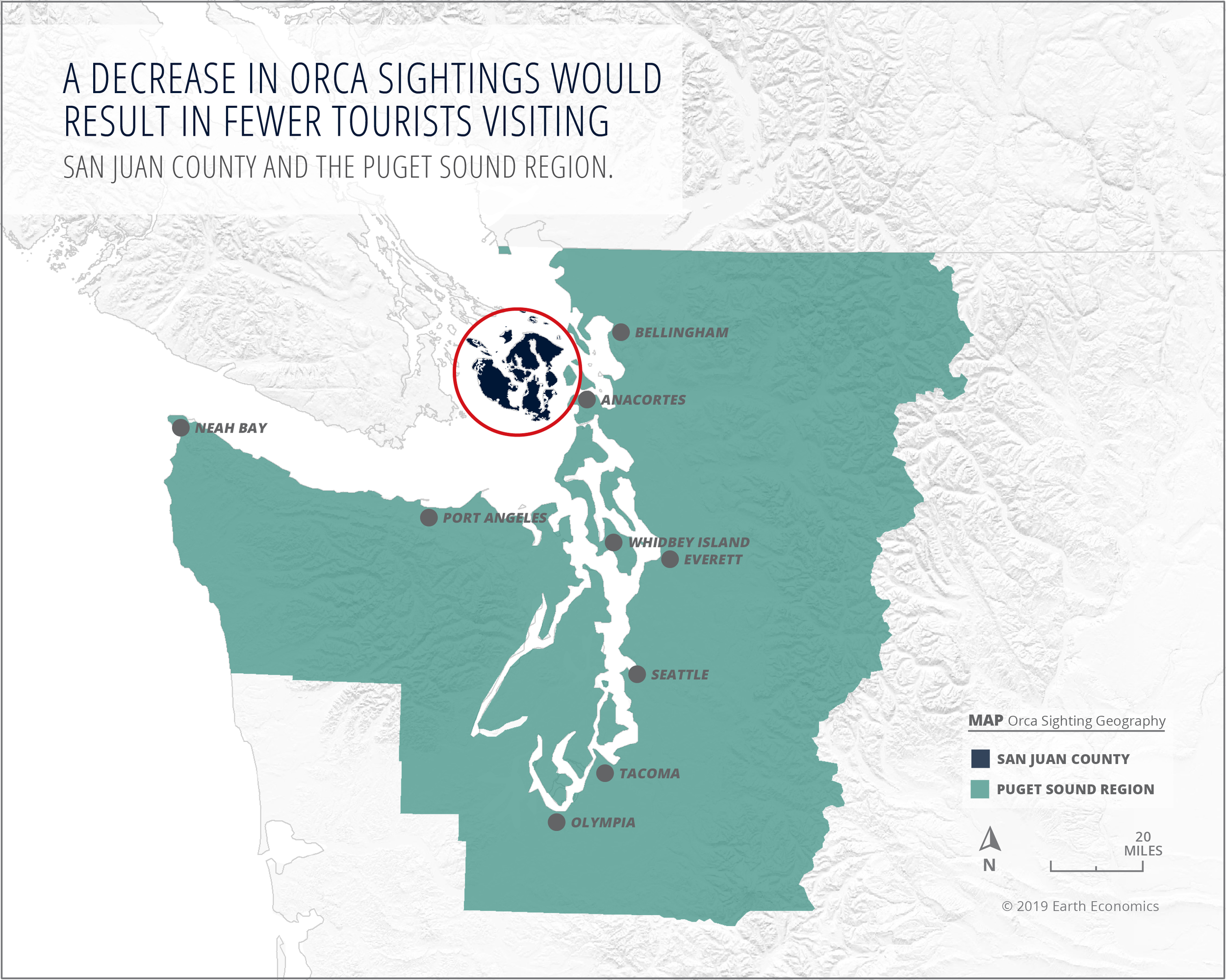 Map: Orca Sighting Geography Click to Enlarge