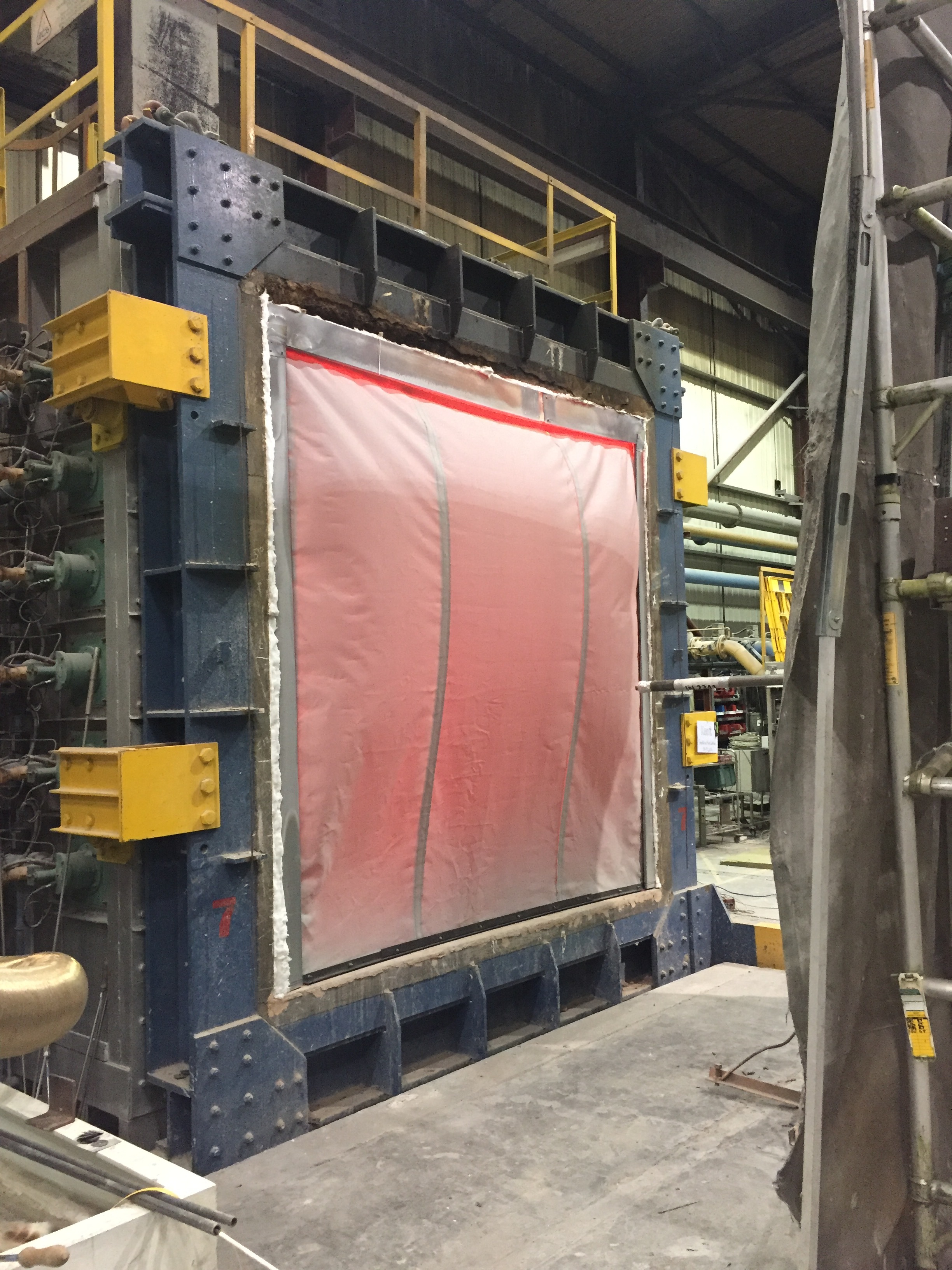 Kent Automatic Fire Curtains (KAFC) being tested to BS EN 1634-1