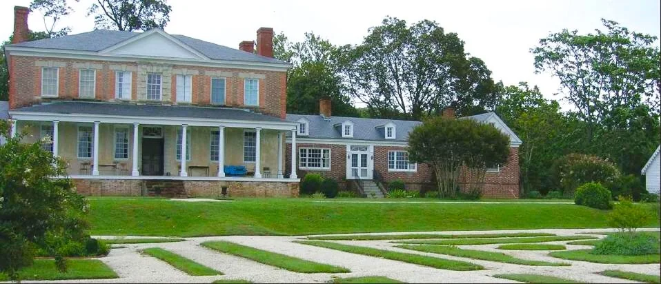 Riverside view of Sabine Hall