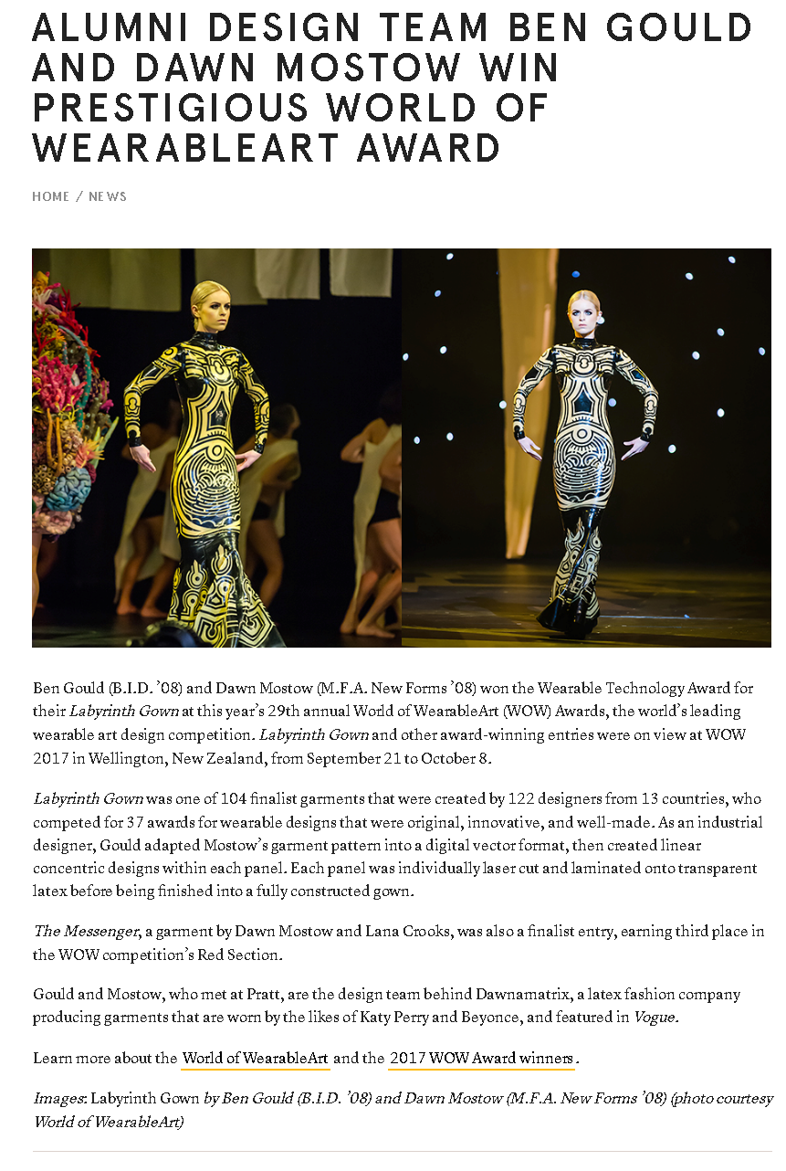 World of WearableArt Award