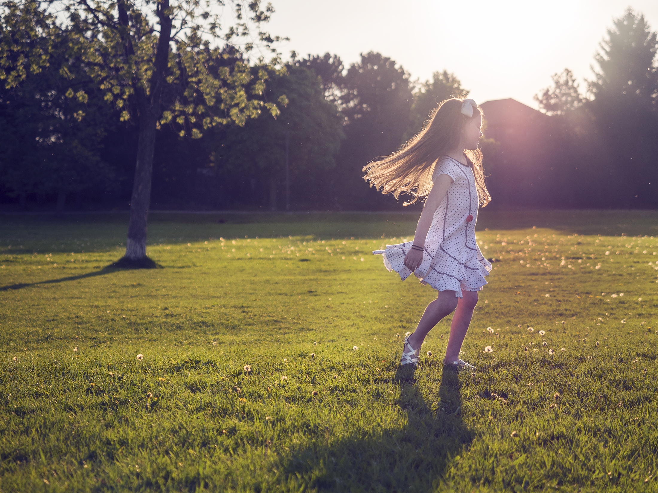 Racheli dancing in the park