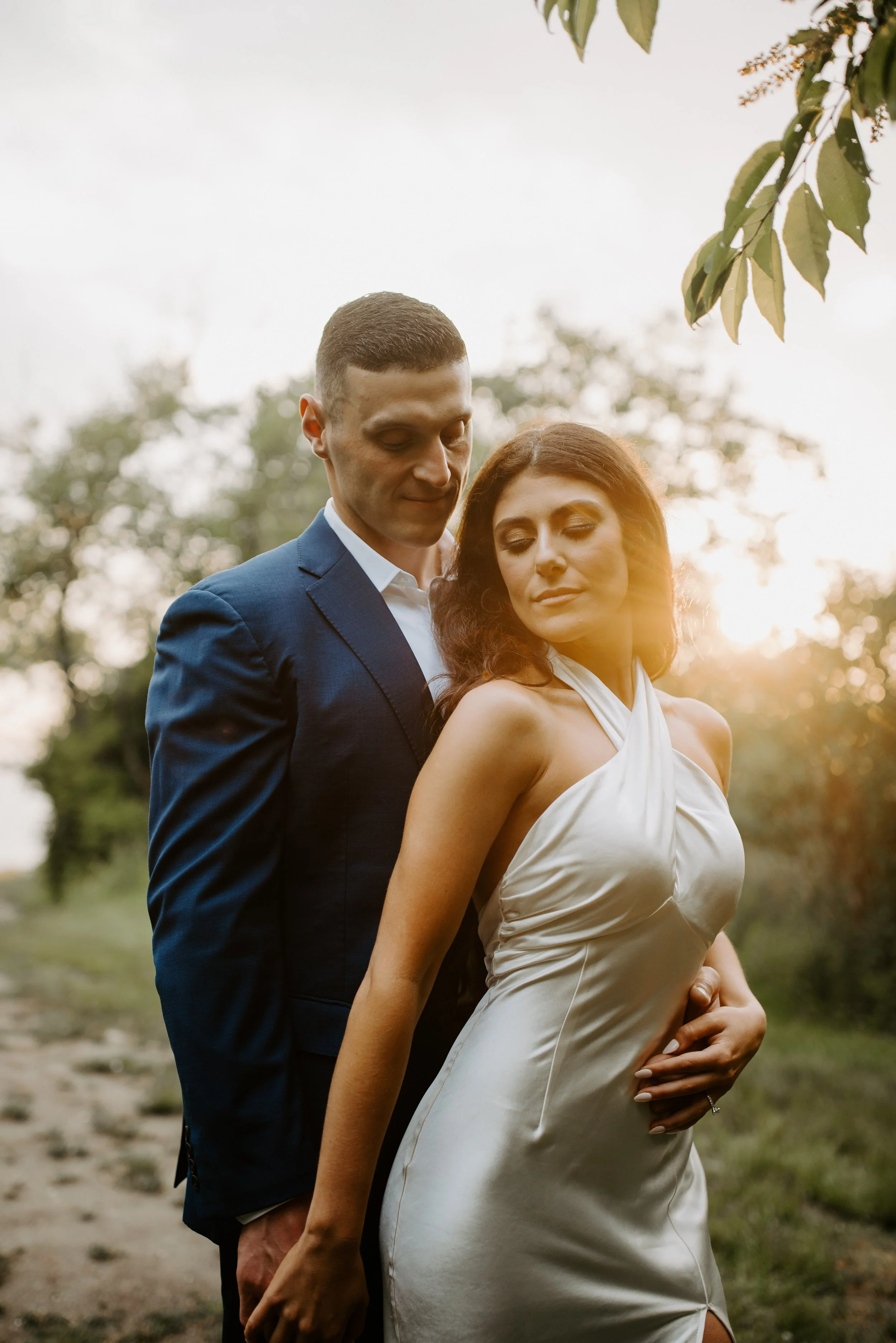 Golden Hour Engagement Session at Newport’s Castle Hill