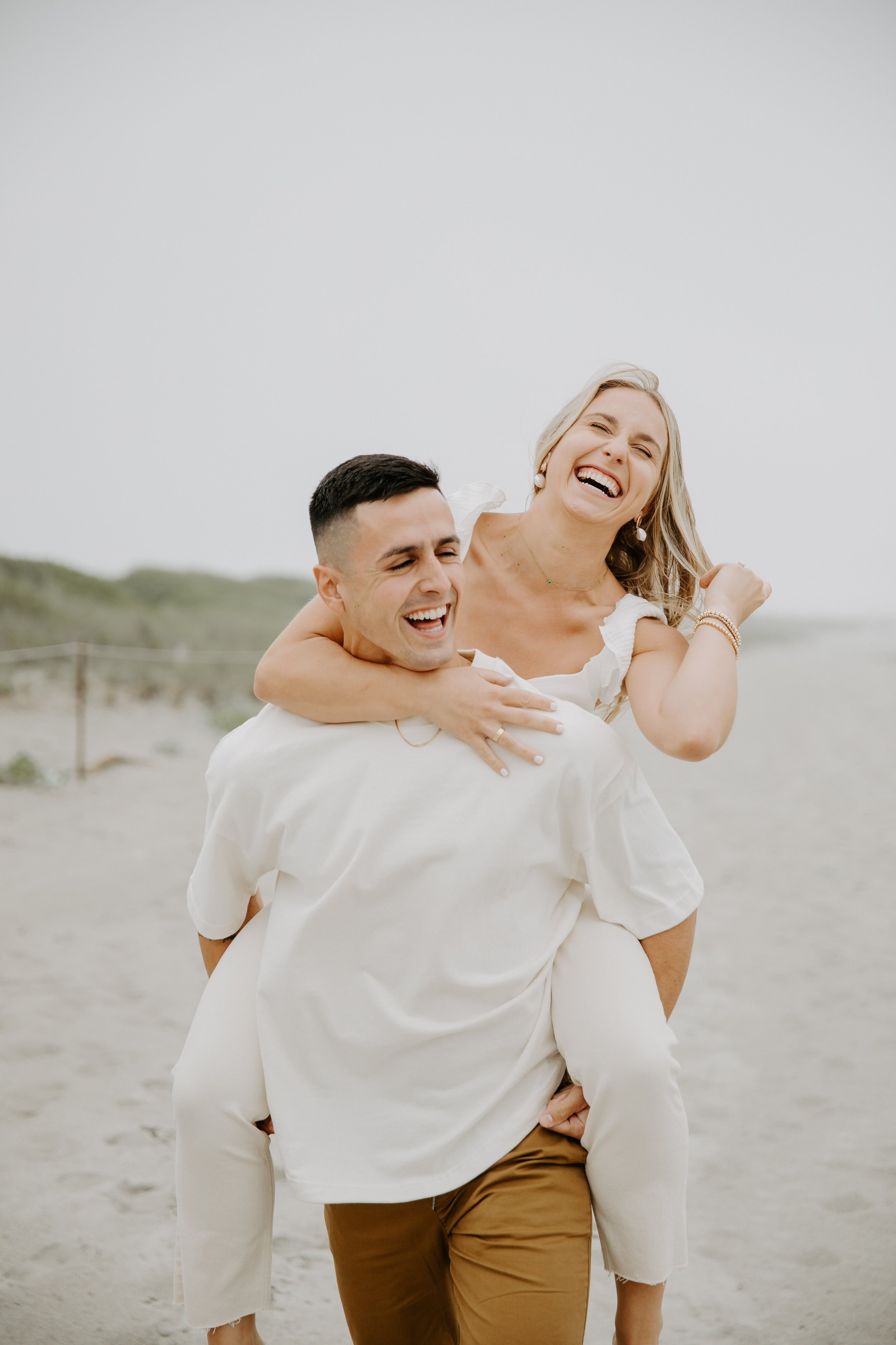 Playful Engagement Session at Second Beach