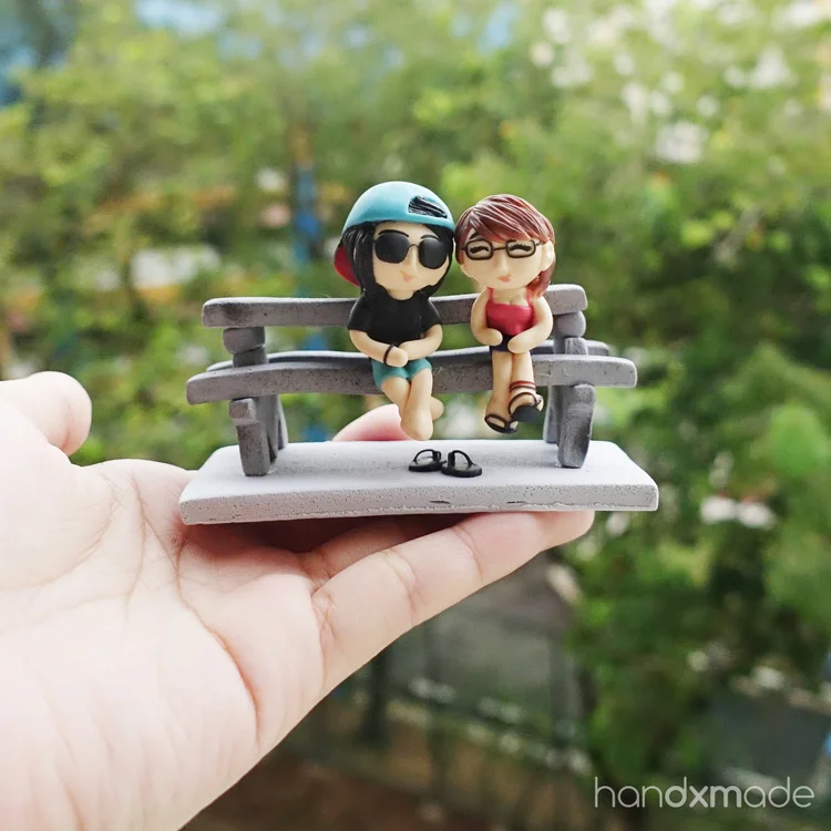 COUPLE ON CONCRETE BENCH + YOUTUBE