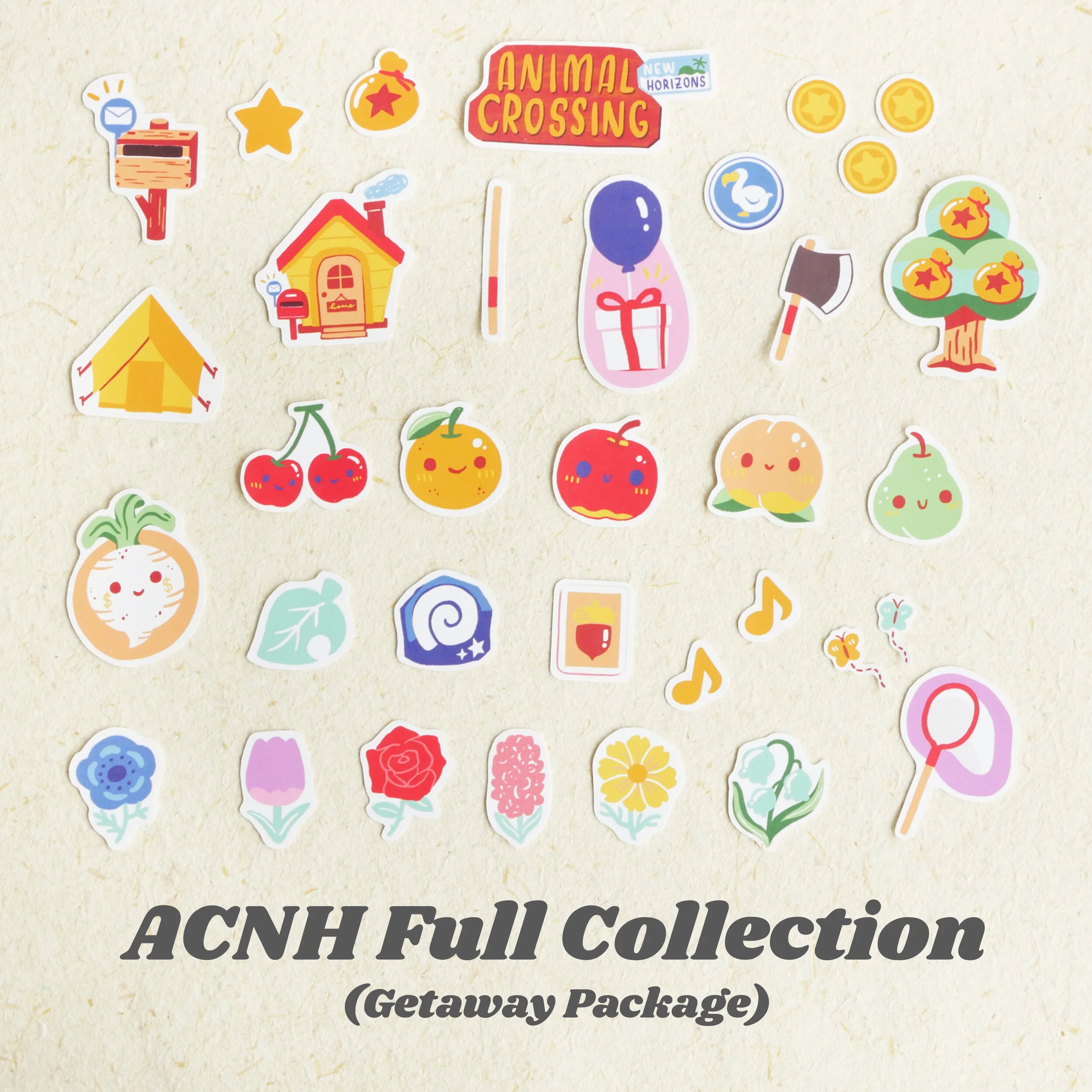 ACNH Getaway Package Sticker Flakes (Laptop Stickers)