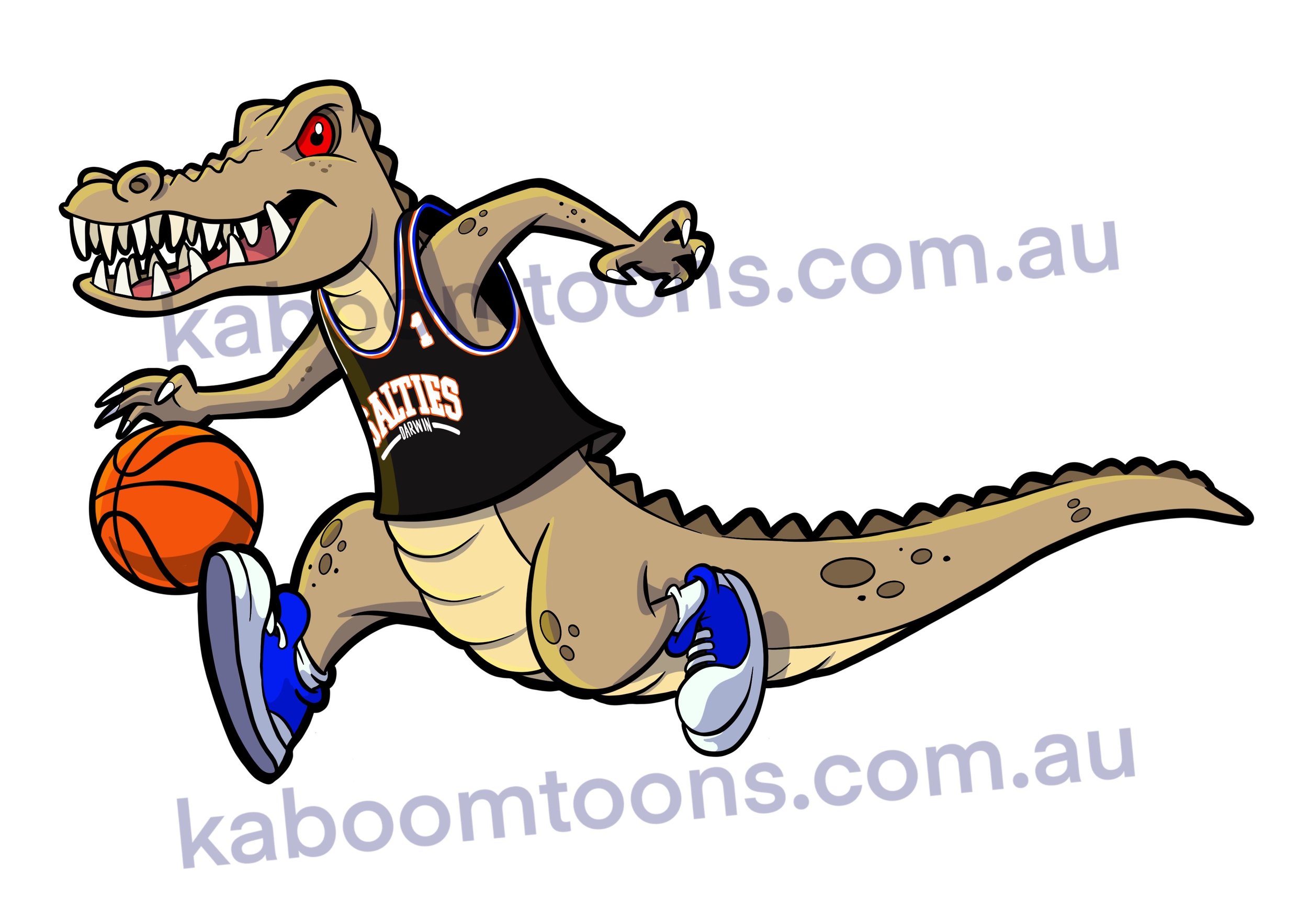 Darwin Salties  - NBL1 Team Mascot Cartoon