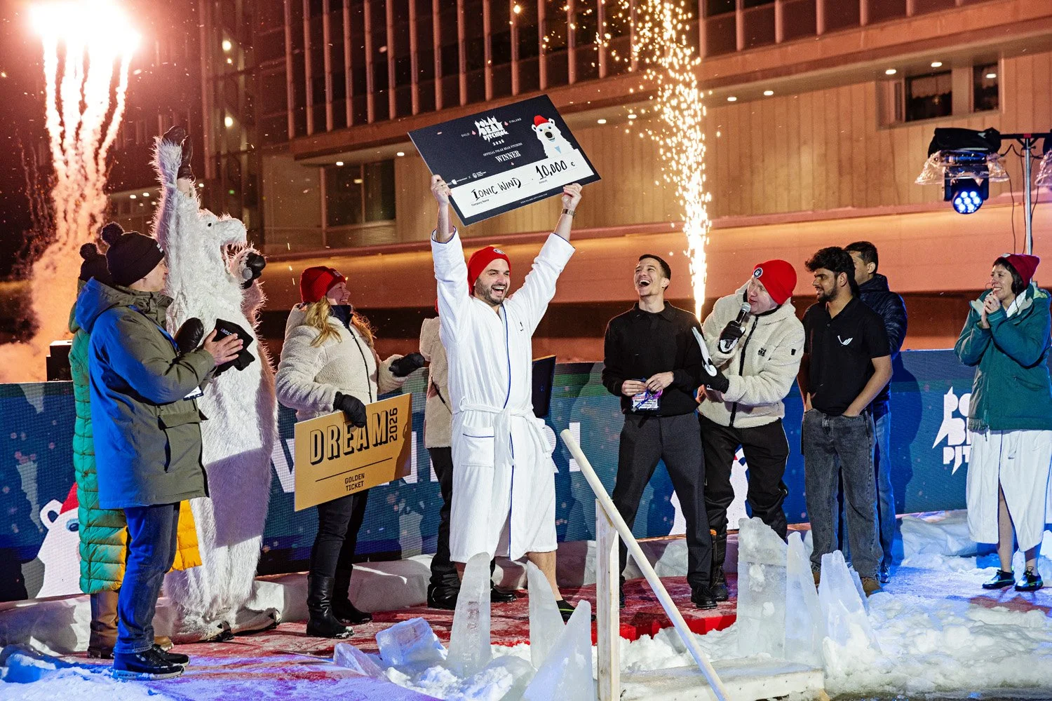 Polar Bear Pitching -tapahtuman voittaja Ionic Wind. Maaseudun Tulevaisuus