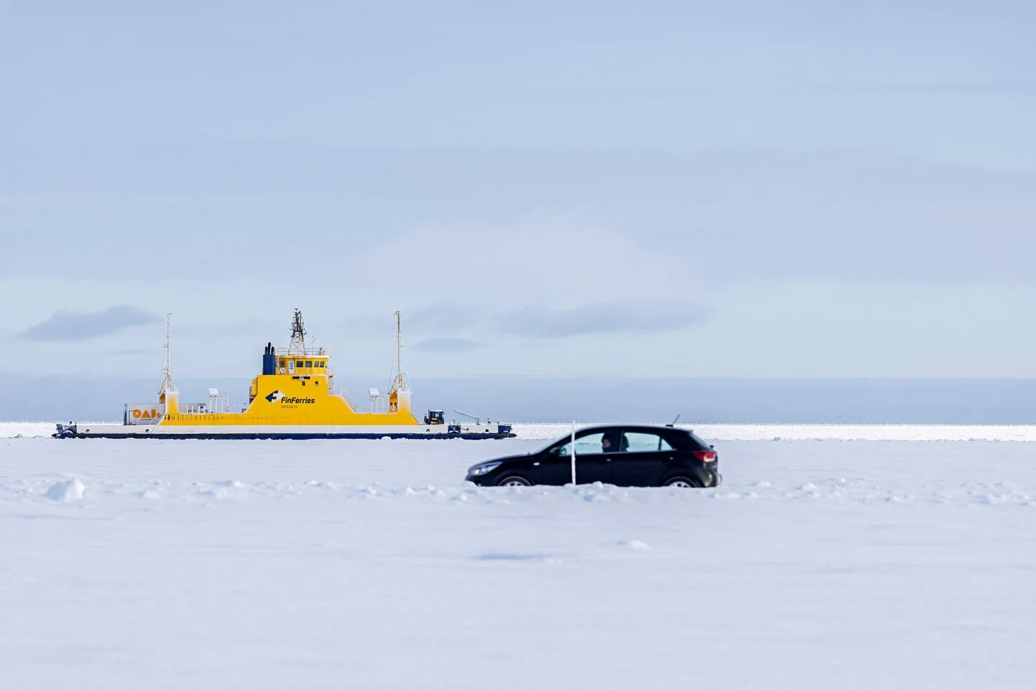 Jäätie, Merisilta -lautta, Oulusalo-Hailuoto. Maaseudun Tulevaisuus