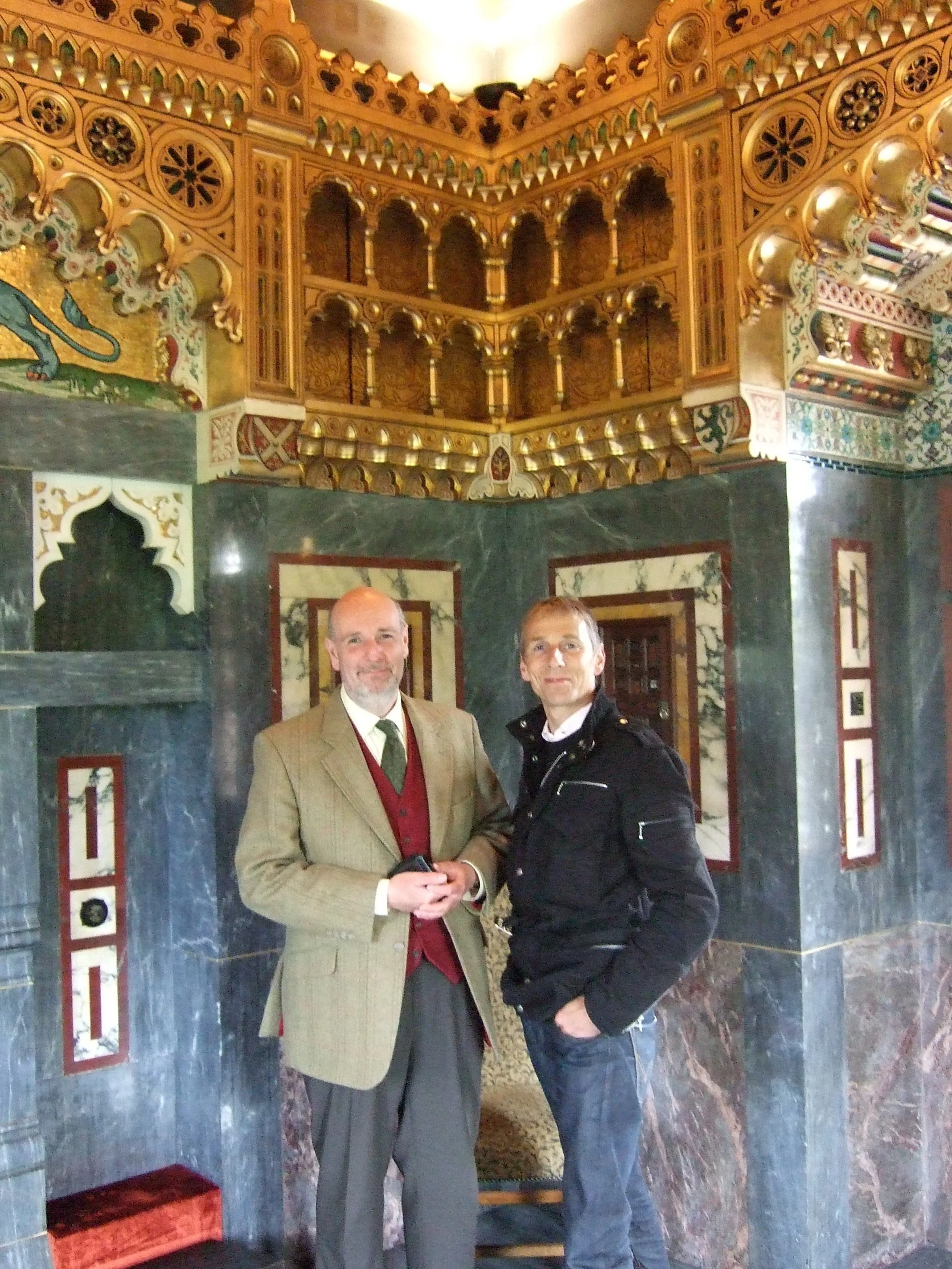 Matthew Williams and the present Marquess of Bute at Cardiff Castle.jpg