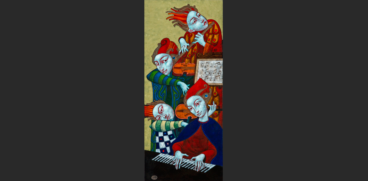 Muzsikusok (14x32 cm)