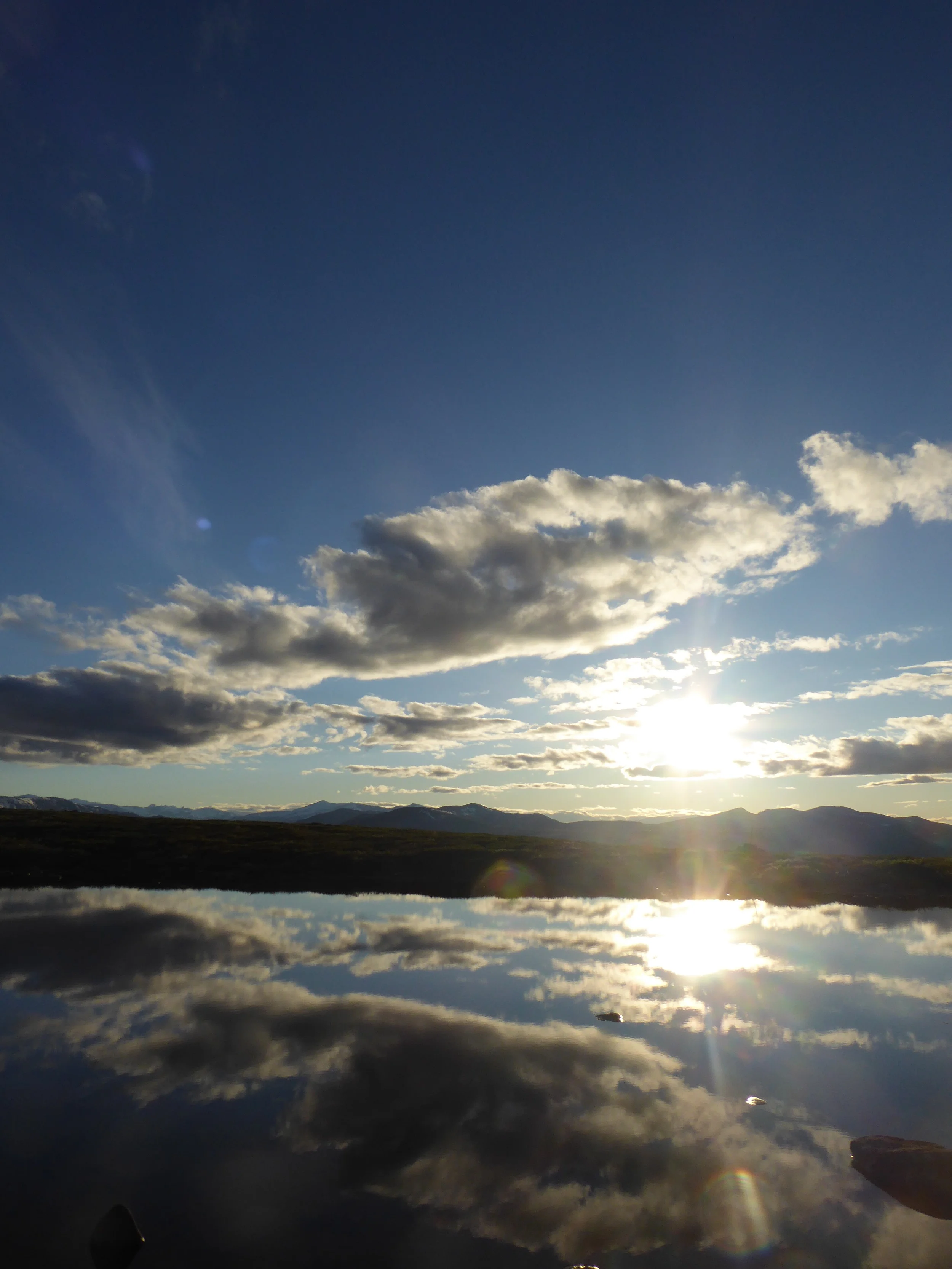 Solnedgang mot Jotunheimen