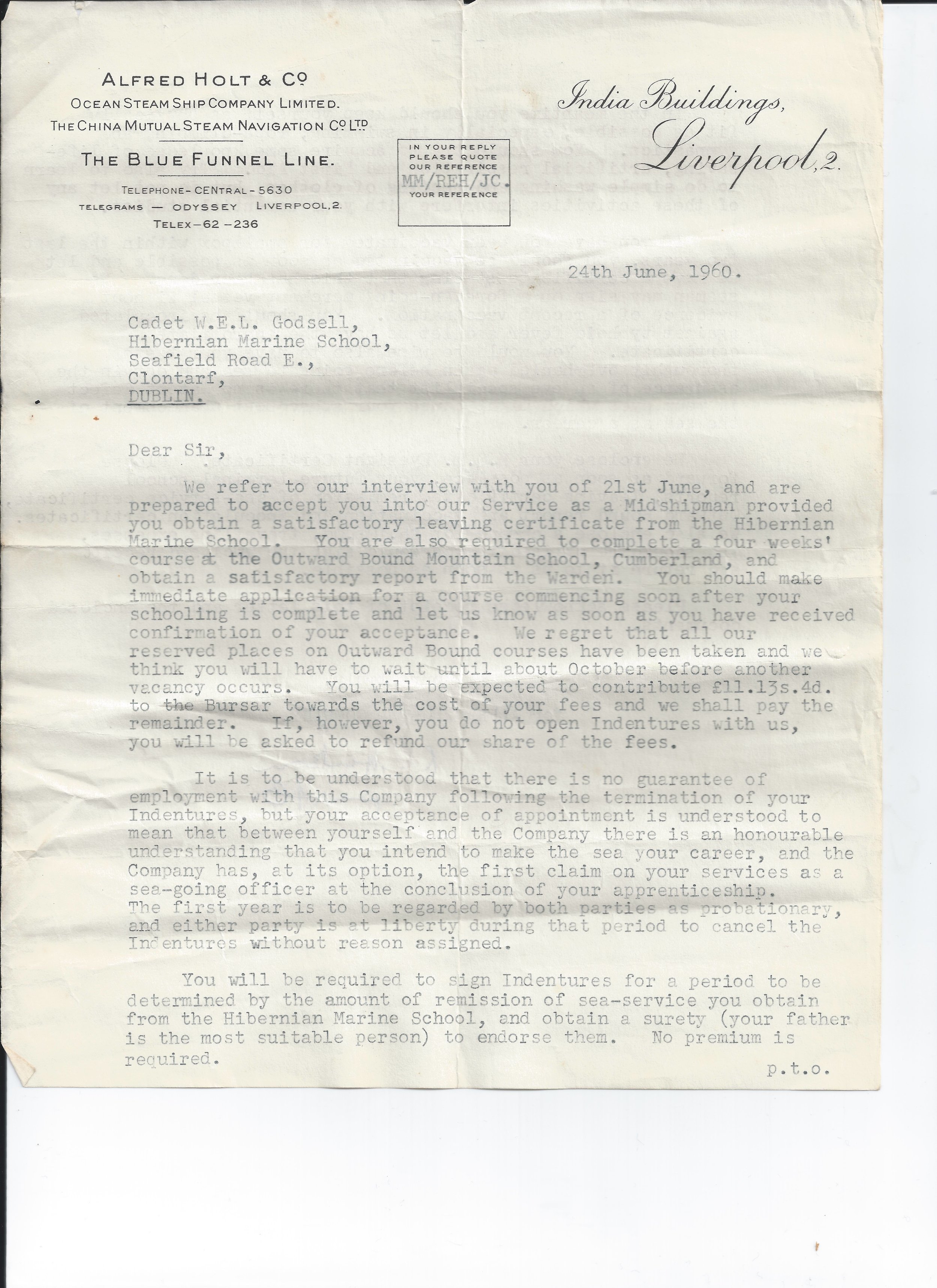 Letter of acceptance
