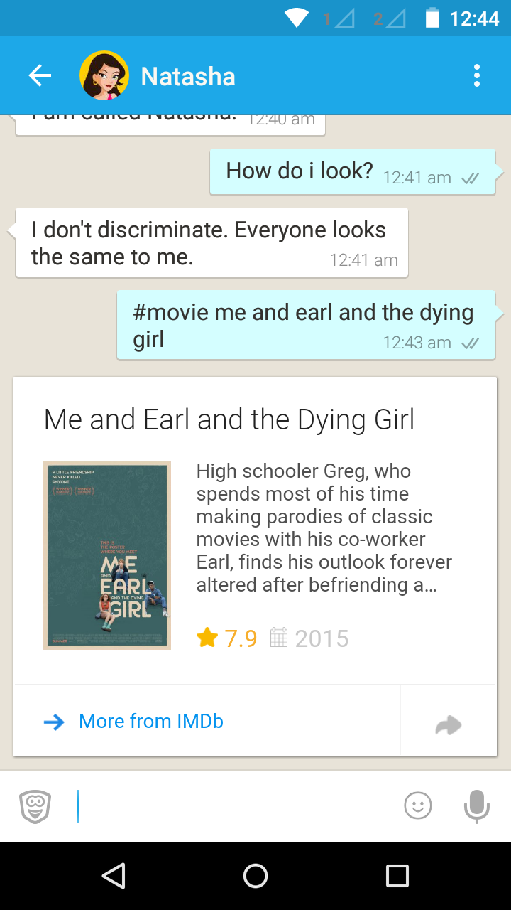 Screenshot of implemented card