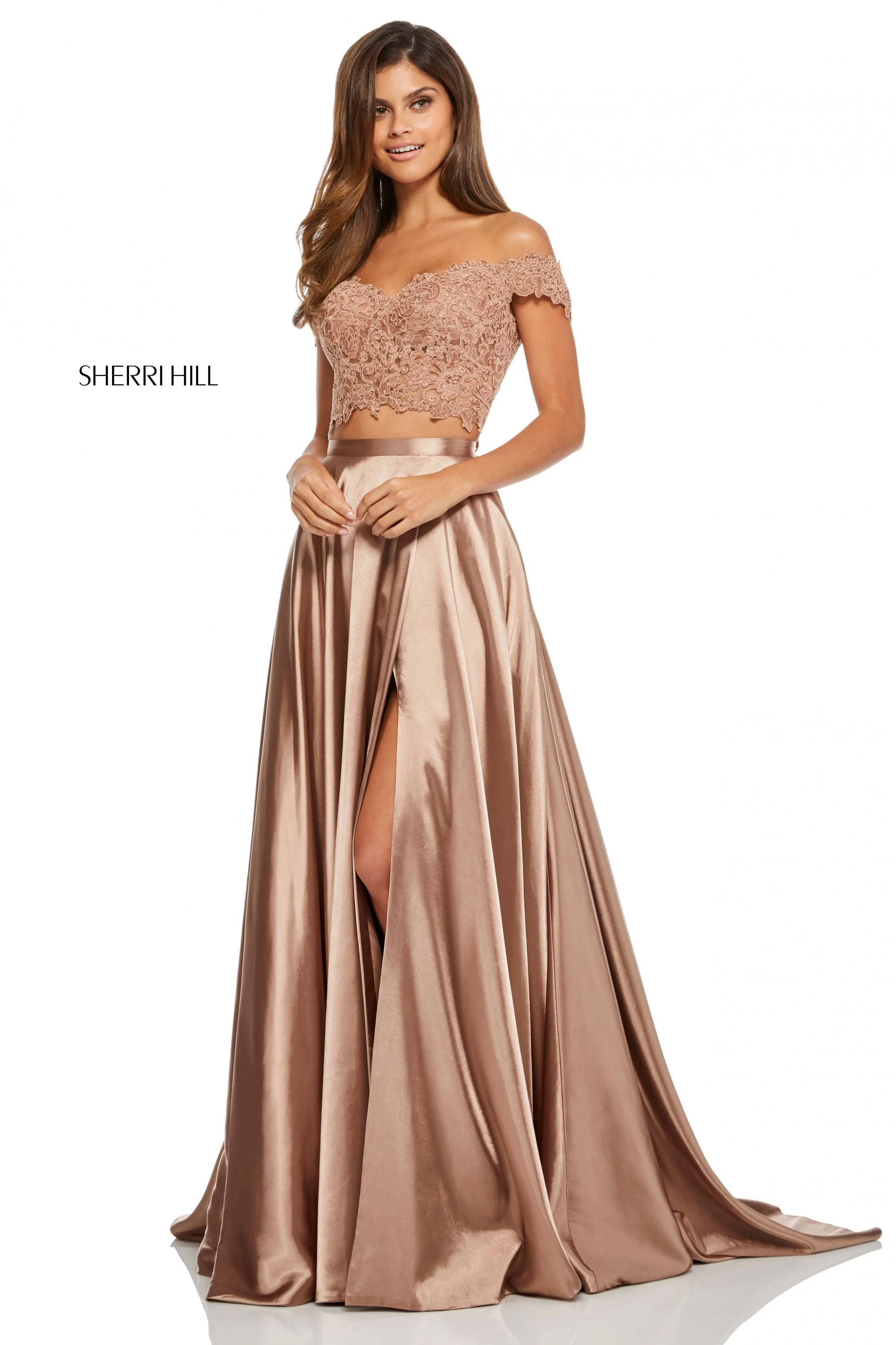 sherri hill 2 piece long dress