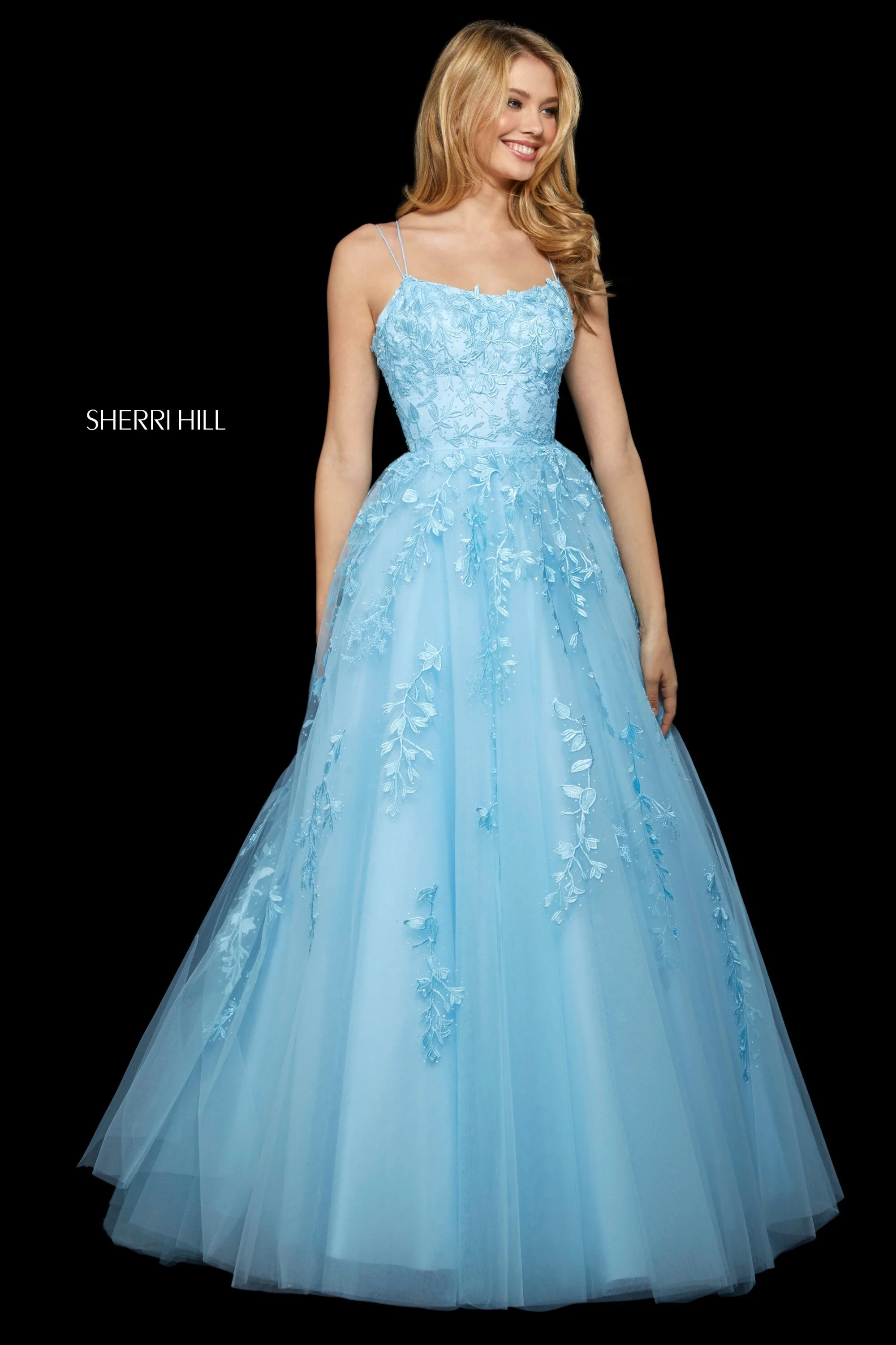sherri hill light blue dress