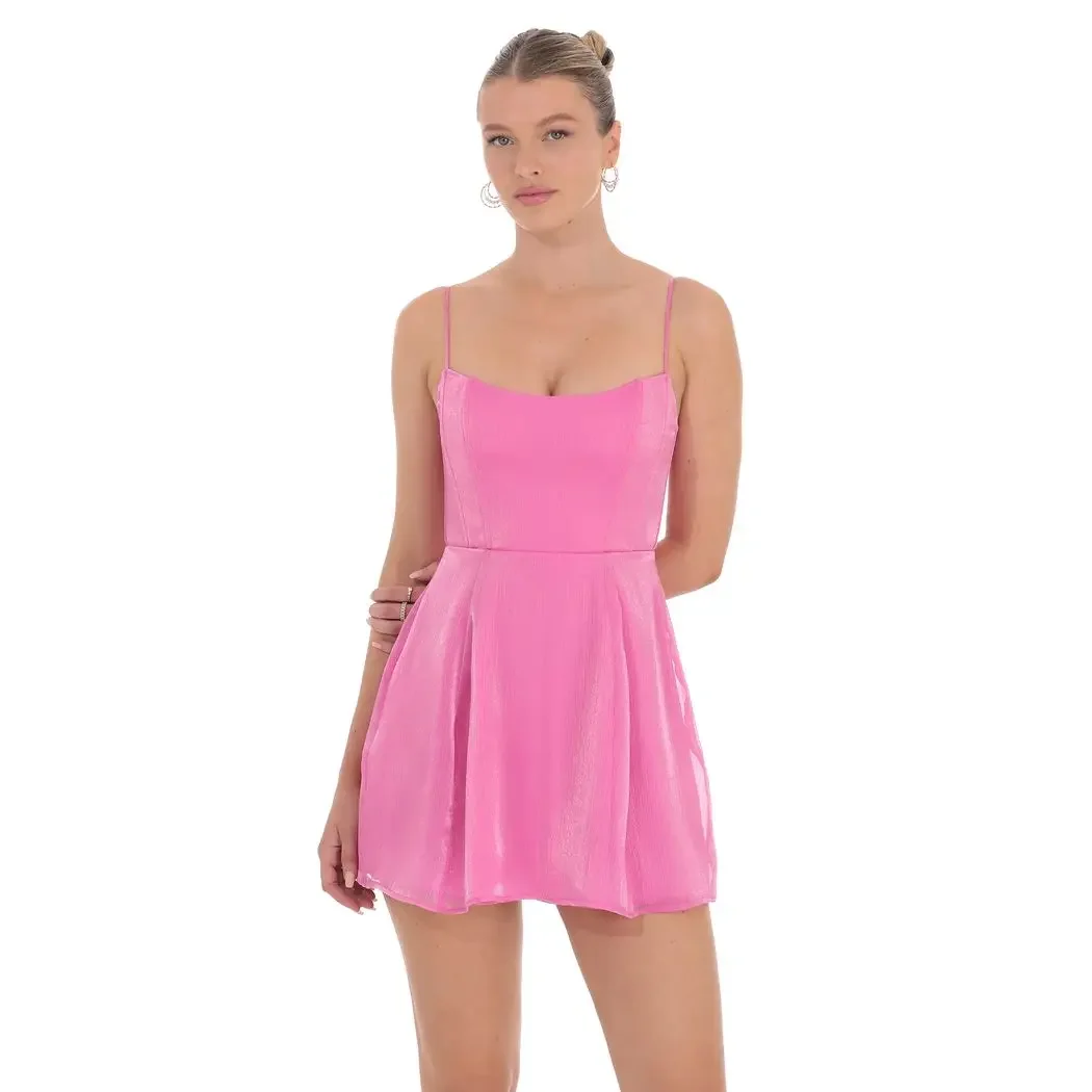 girl in pink dress